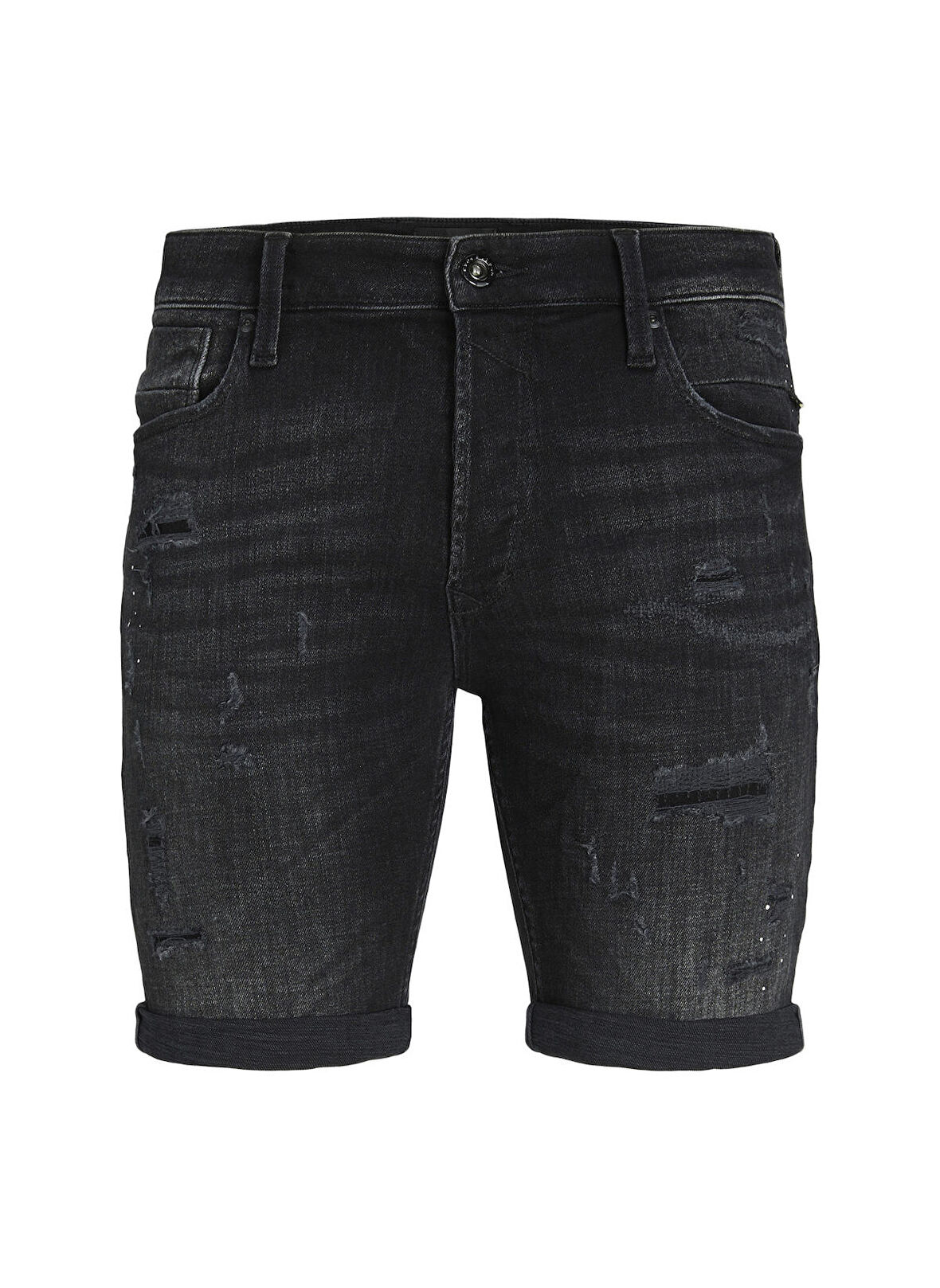 Jack & Jones Normal Siyah Erkek Denim Şort 12229222_JJIRICK JJBLAIR SHORTS GE