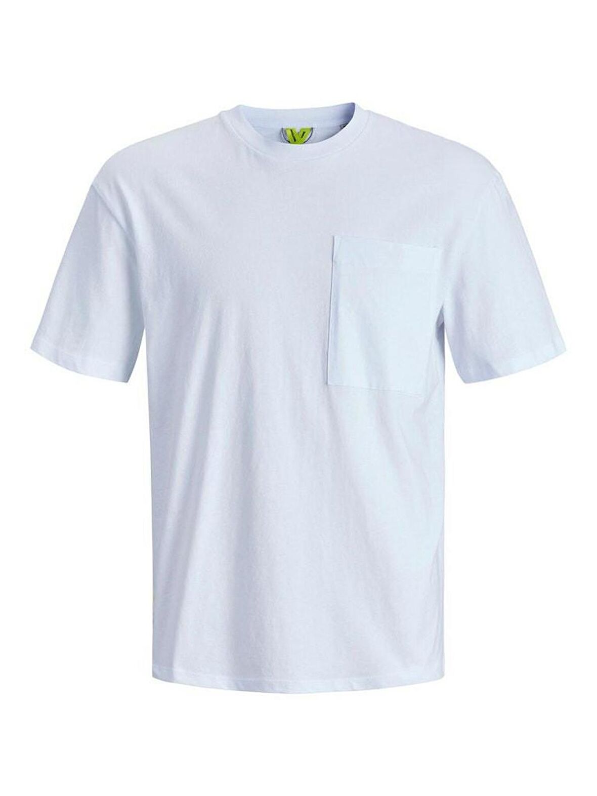 Jack & Jones Bisiklet Yaka Baskılı Beyaz Erkek T-Shirt 12229423_JCOELM TEE SS CREW NECK