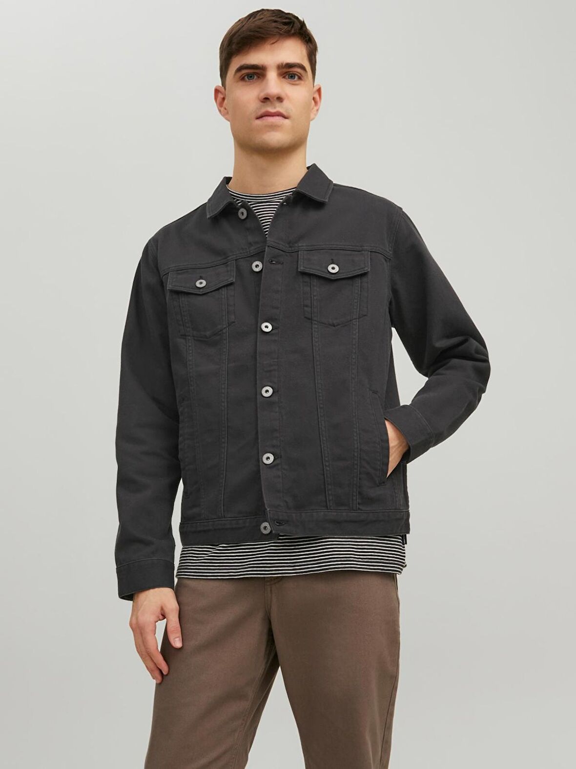 Jack&Jones Siyah Erkek Kot Ceket 12230607