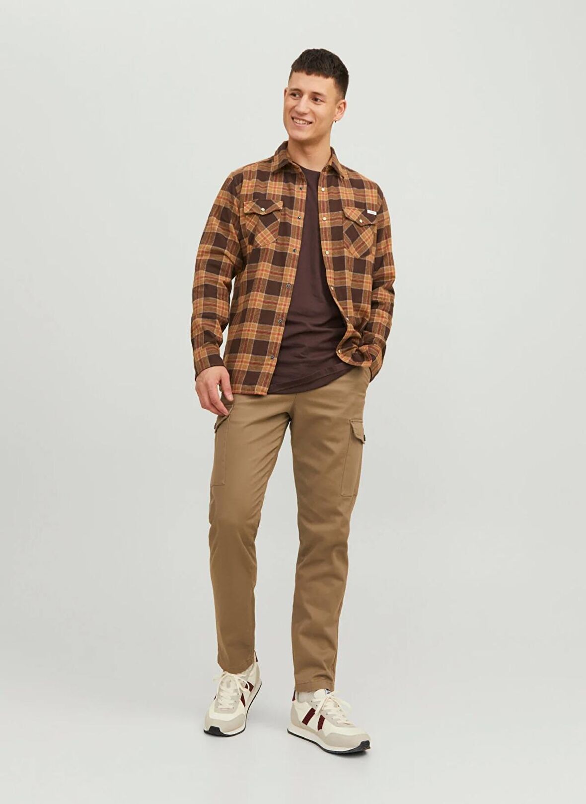Jack & Jones Normal Bel Dar Paça Bej Erkek Pantolon 12248431