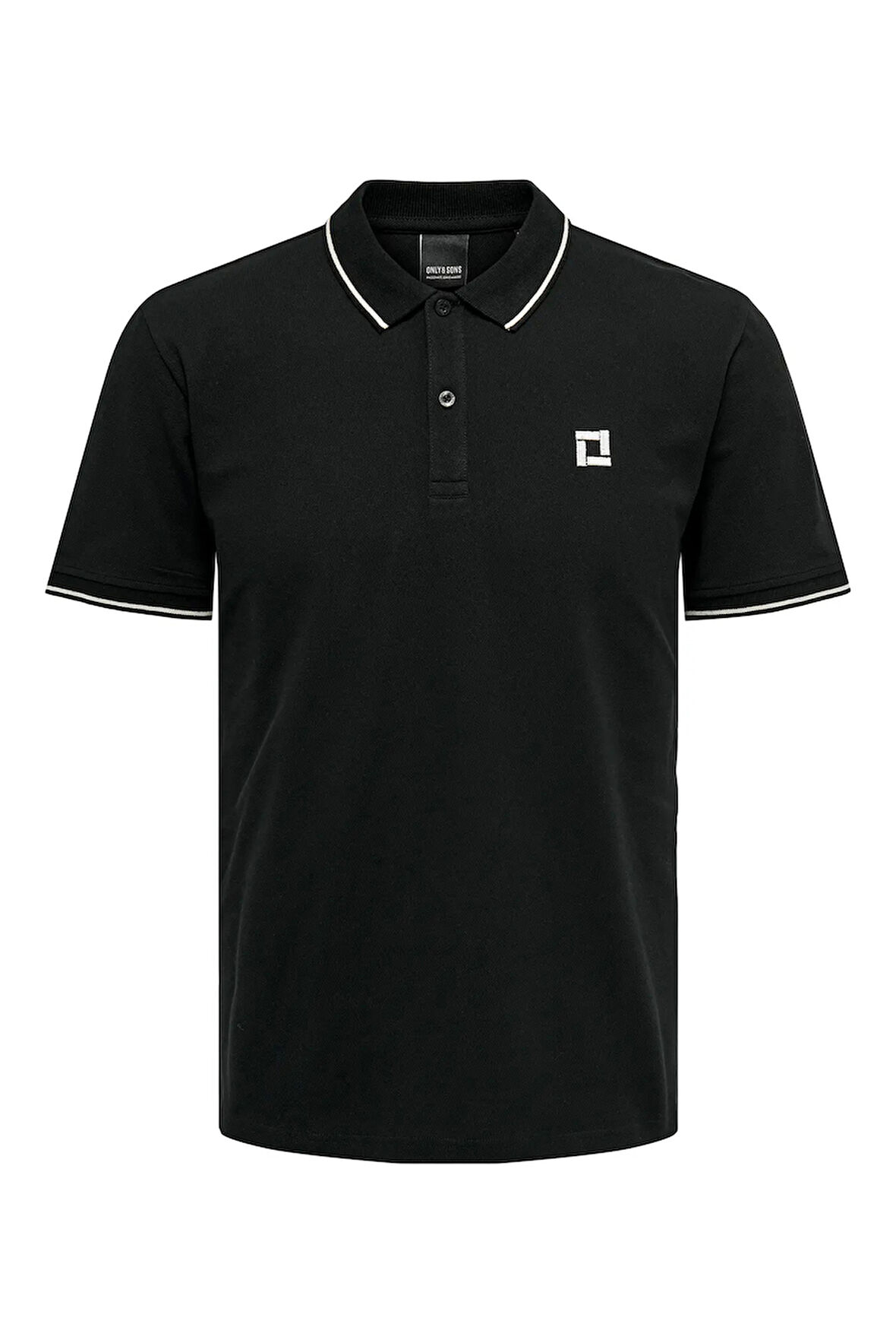 Only & Sons Erkek Onsfletcher Polo Yaka %100 Pamuk T-Shirt 22024827 Siyah