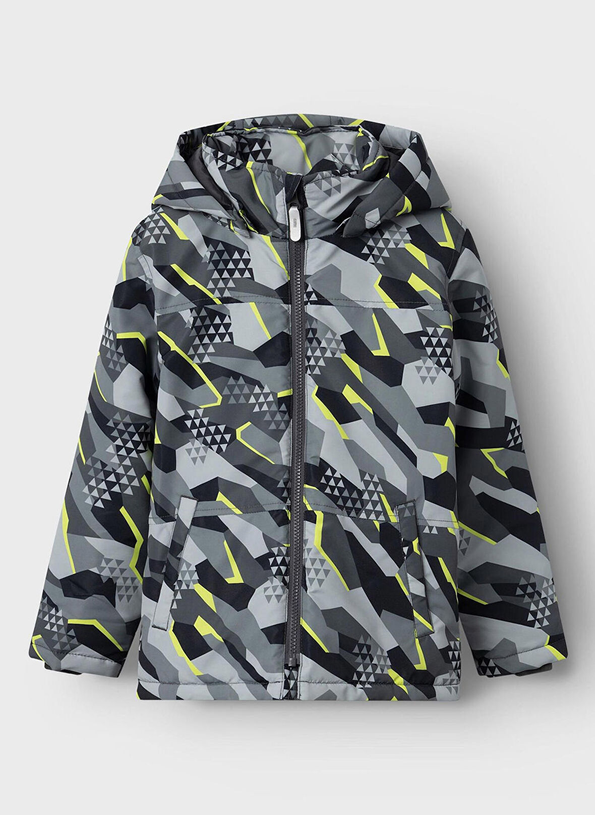 Name İt Gri Erkek Çocuk  Mont NKMMAX JACKET GRAPHIC SPORT