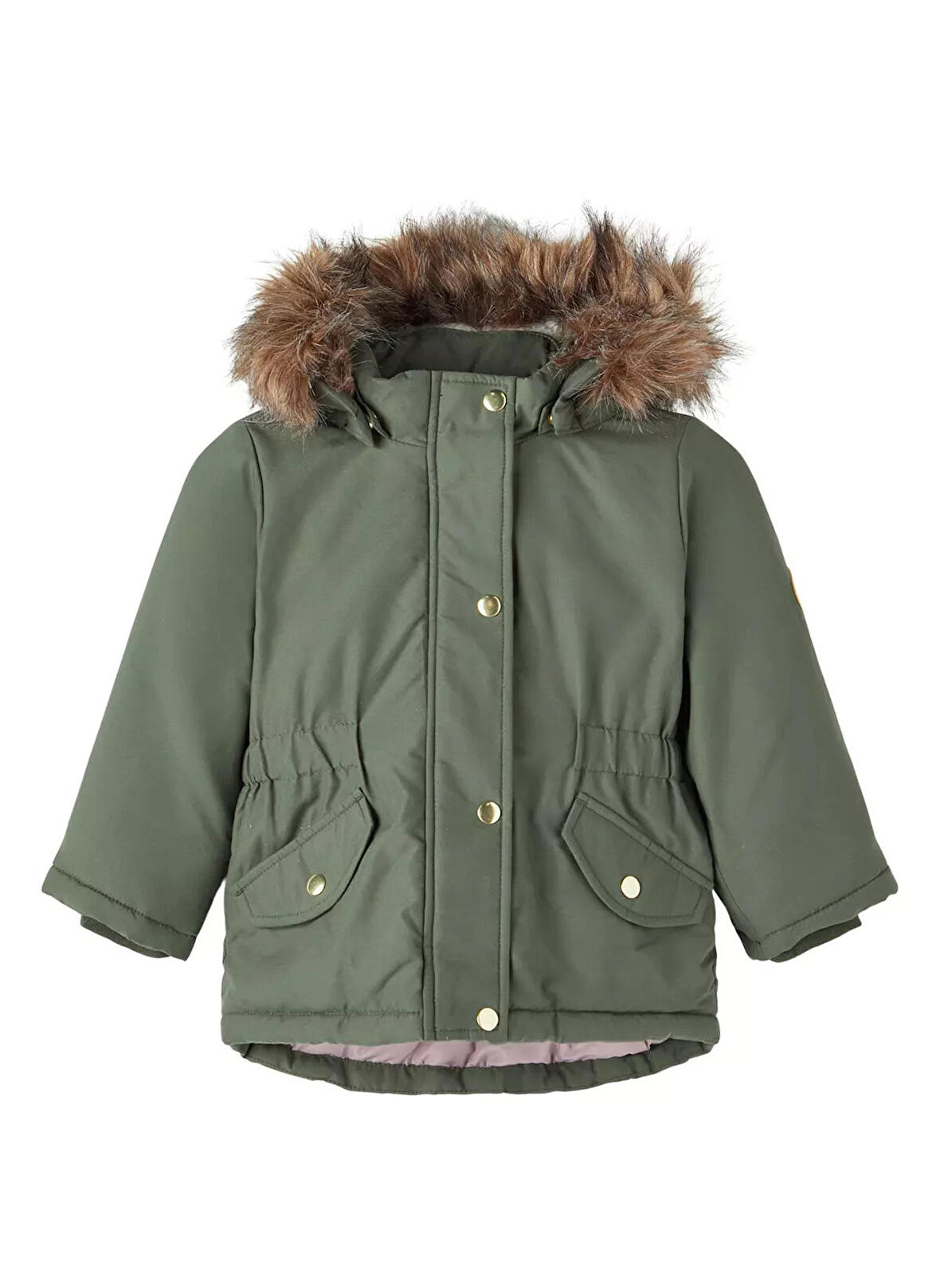 Name İt Haki Kız Çocuk Mont NMFMARLIN PARKA JACKET PB