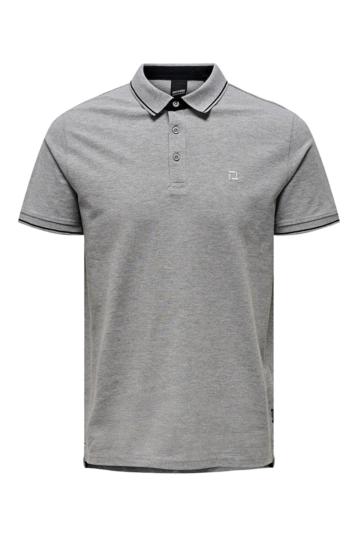 Only & Sons Erkek Onsfletcher Polo Yaka %100 Pamuk T-Shirt 22024827 Gri