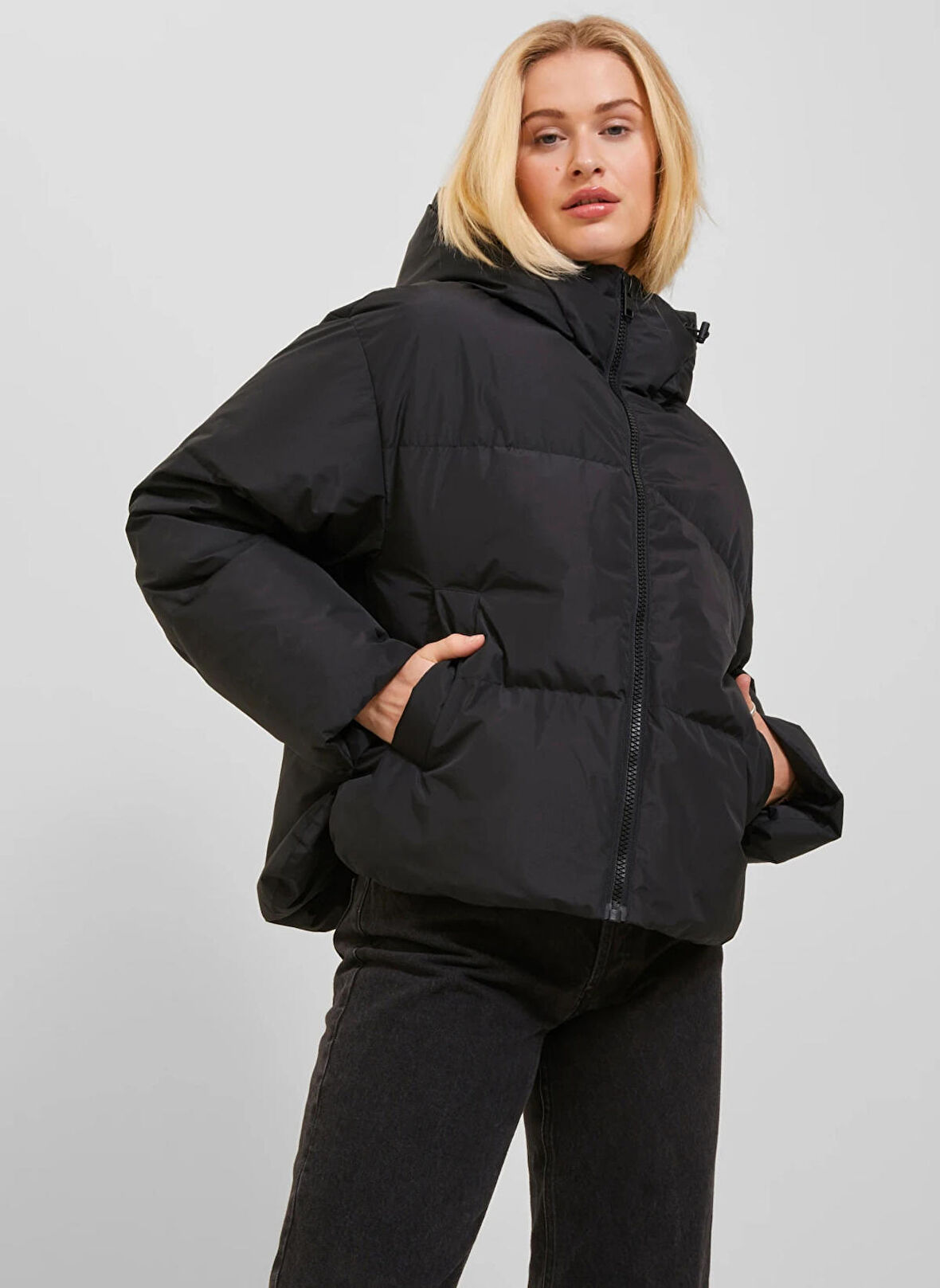 JJXX Siyah Kadın Mont JXMISTY DOWN BLEND PUFFER JACKET OT