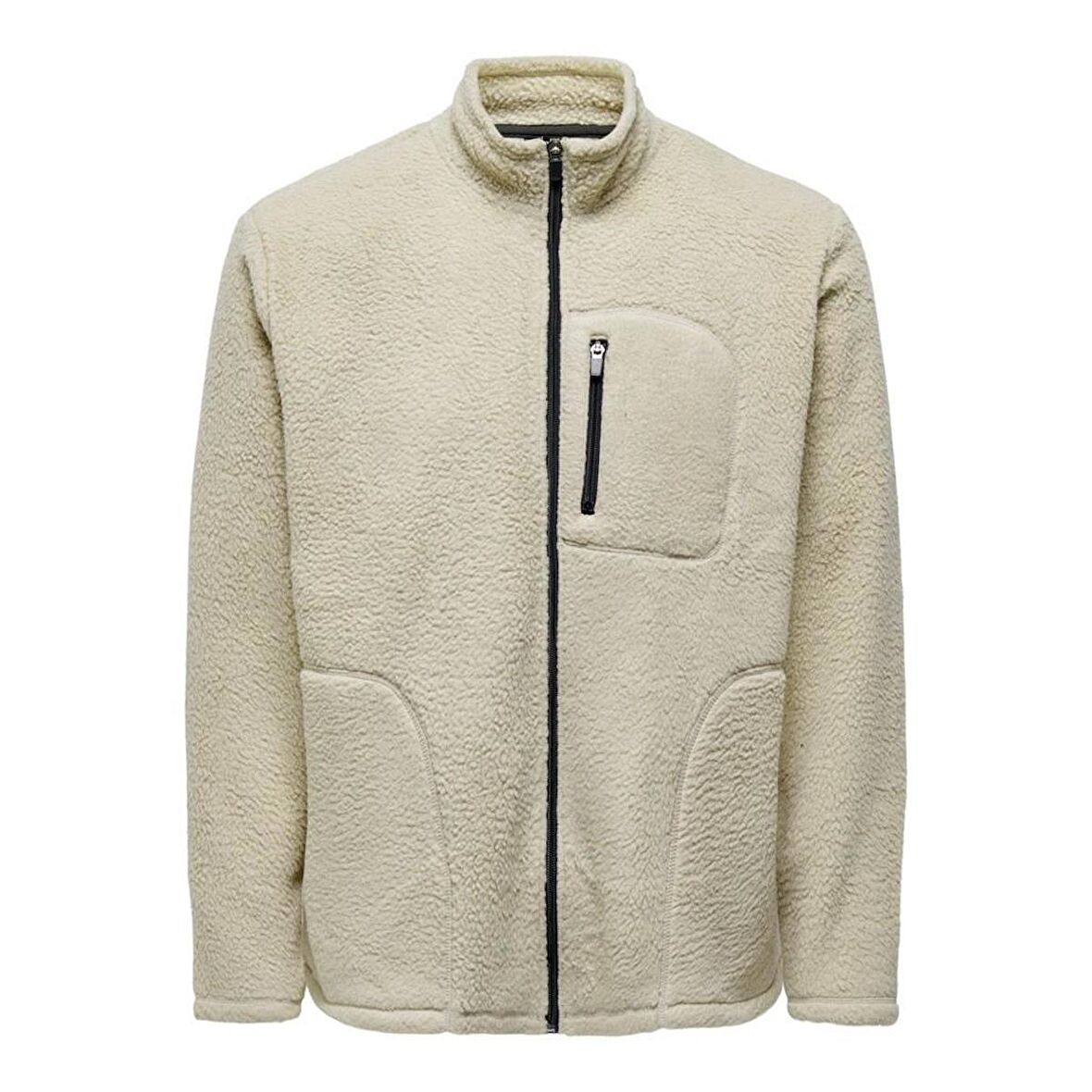 ONLY & SONS ONSERIC REG FLEECE FULL ZIP HIGH NECK 