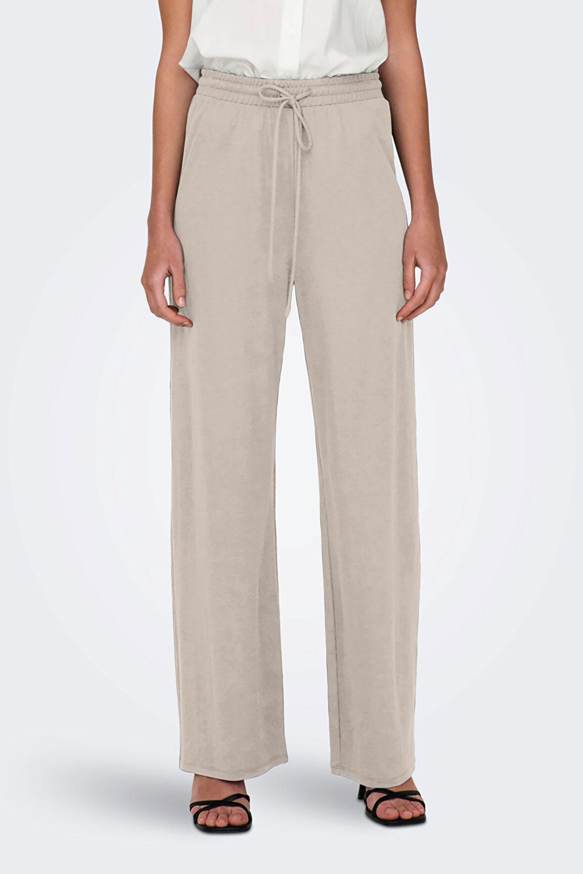 Only Kadın Onljany İp Detaylı Pantolon 15294429 Taş