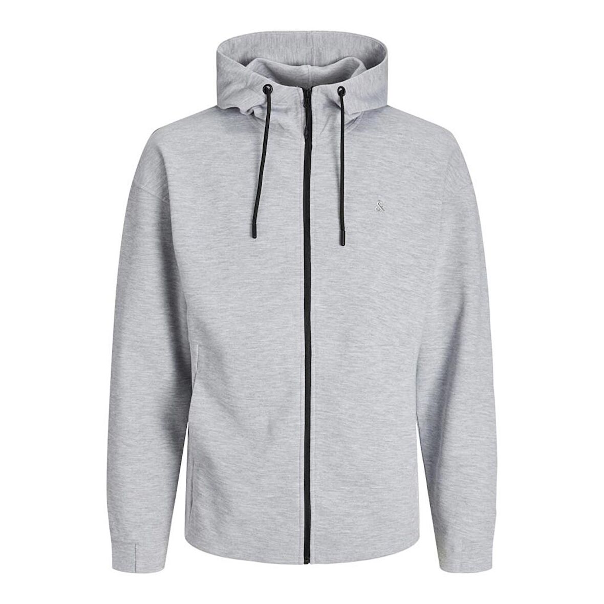 JACK&JONES JJEJAX SWEAT ZIP HOOD NOOS GRİ