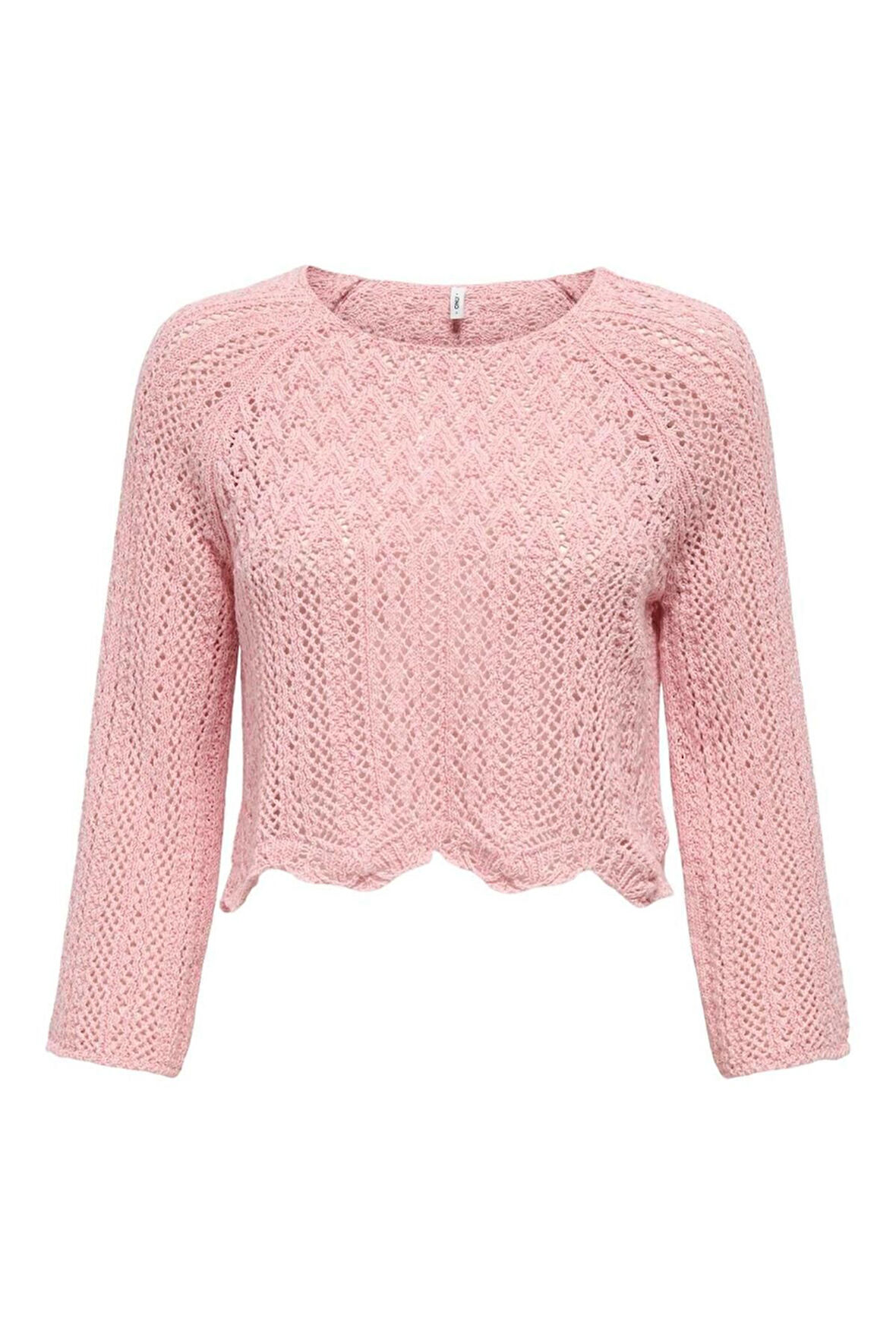 Only Kadın Örme Detaylı Pembe Crop Kazak - 15233173