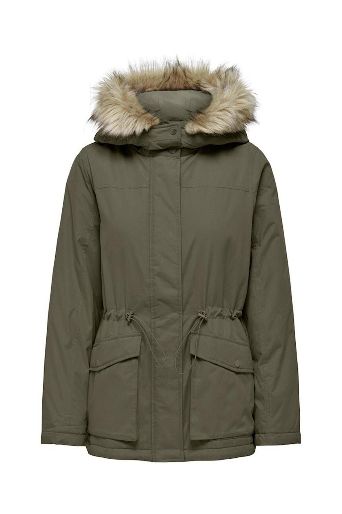 Only Kapüşonlu Kürklü Lucia Kadın Parka Mont - 15293847
