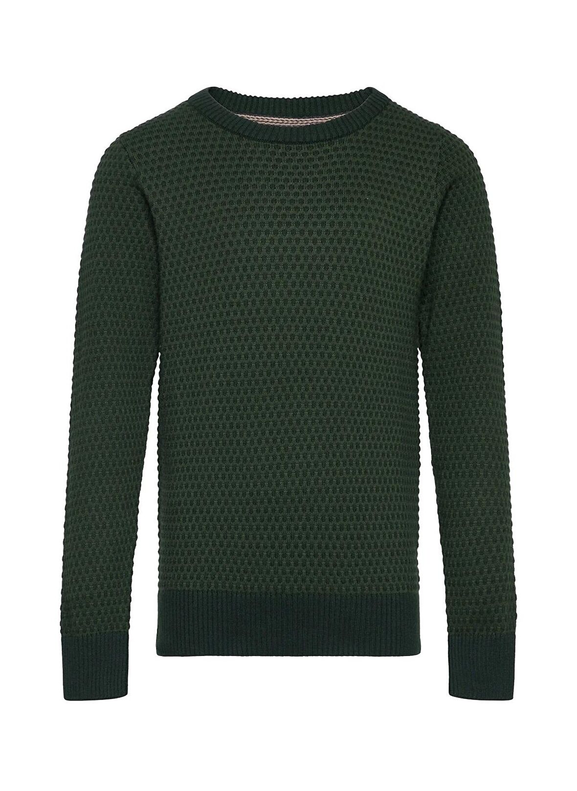 Jack & Jones Koyu Yeşil Erkek Çocuk Kazak JJEATLAS KNIT CREW NECK JNR