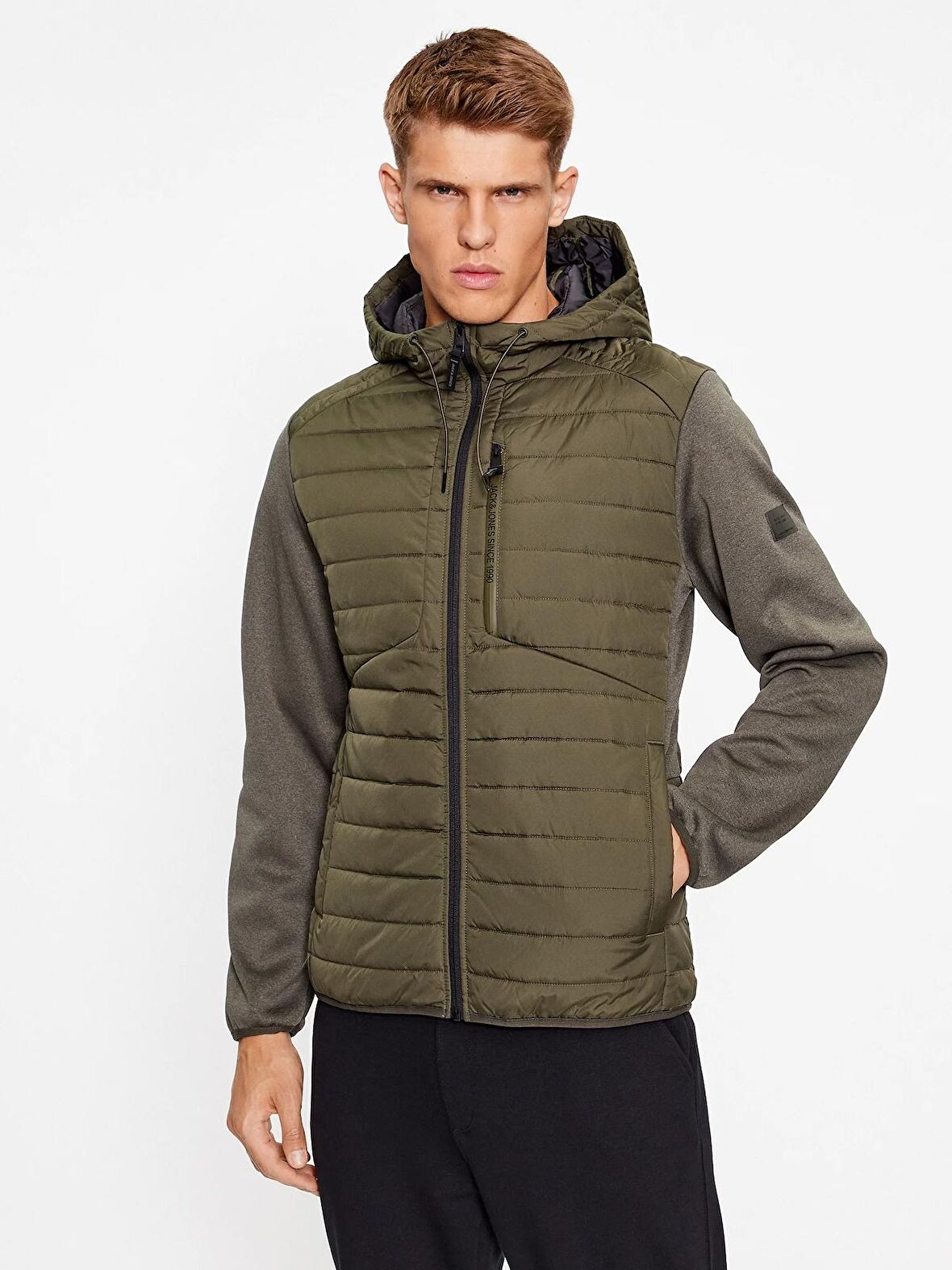 Jack & Jones Erkek Kapüşonlu Hybrid Ceket Mont - 12237780