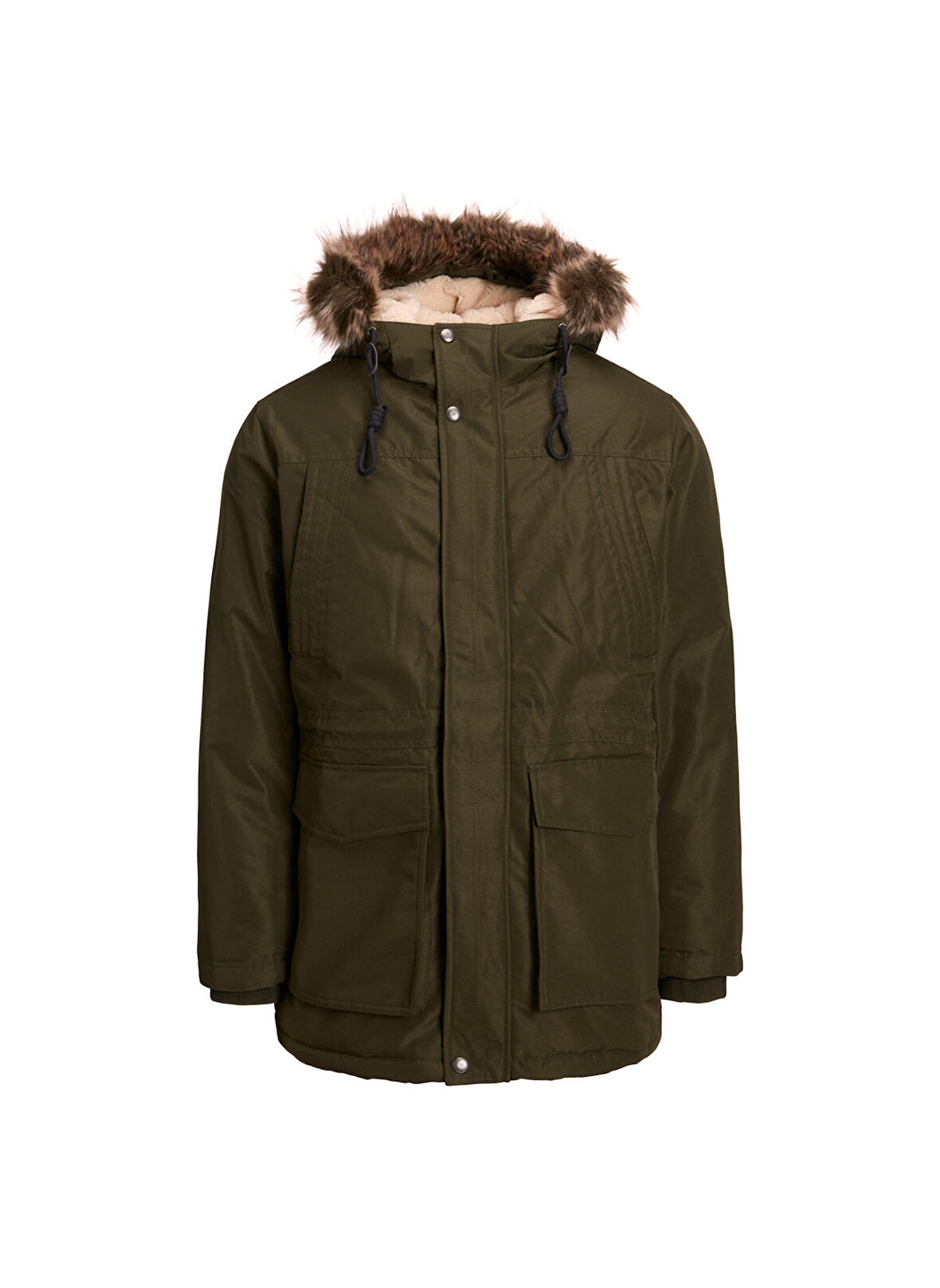Jack & Jones Haki Erkek Mont 12236032_JJDAVID PARKA JACKET