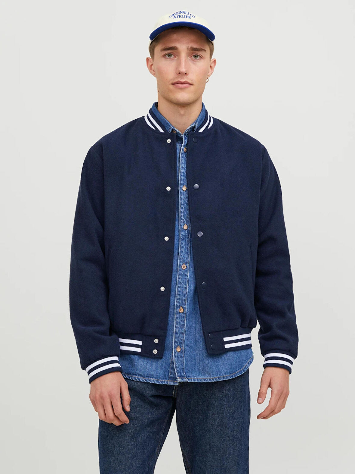 Jack & Jones Erkek Yünlü Bomber Ceket - 12236161