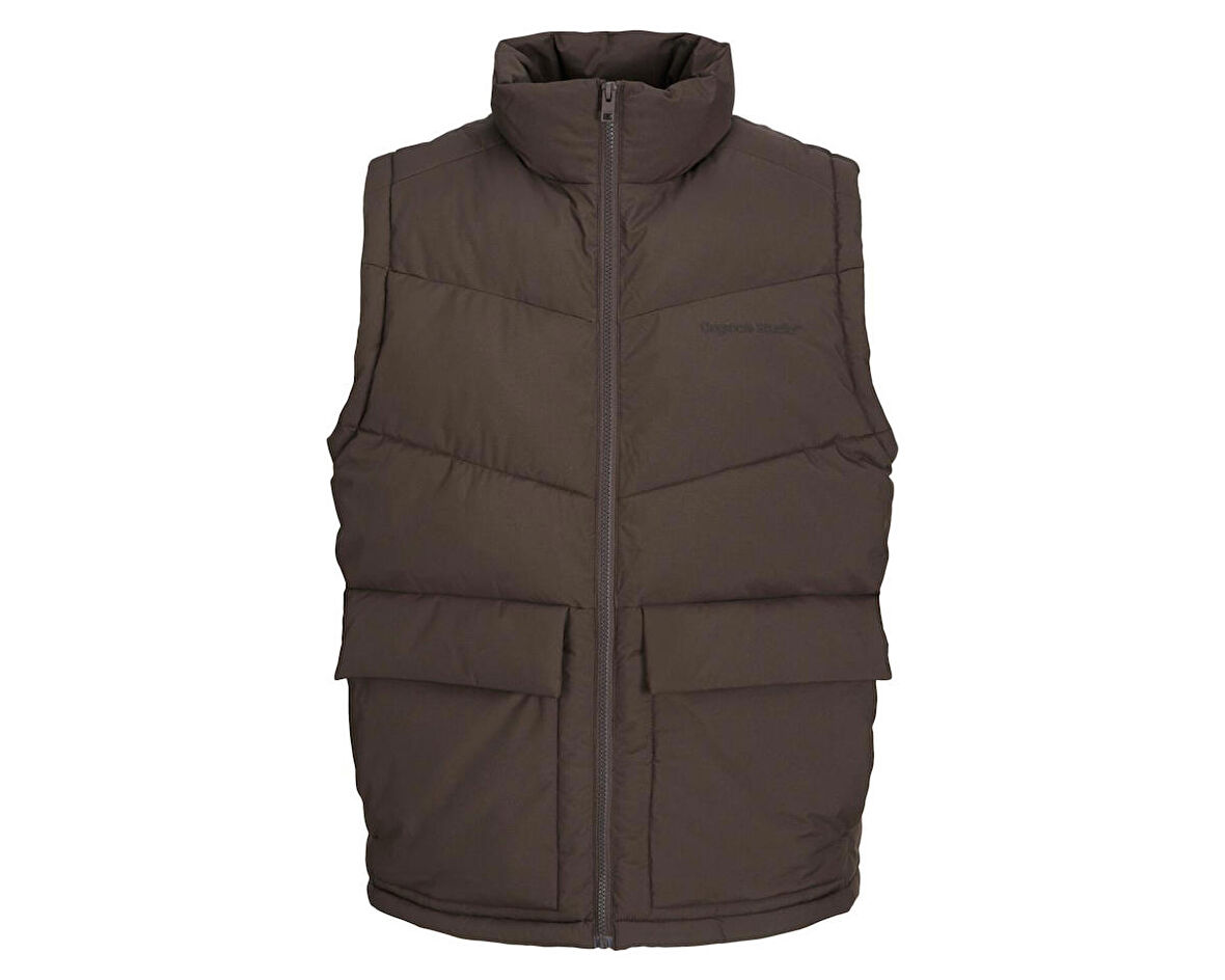 Jack Jones Jorvesterbro Bodywarmer Erkek Yeleği 12238853-CHOCOLATE-BROWN Kahverengi