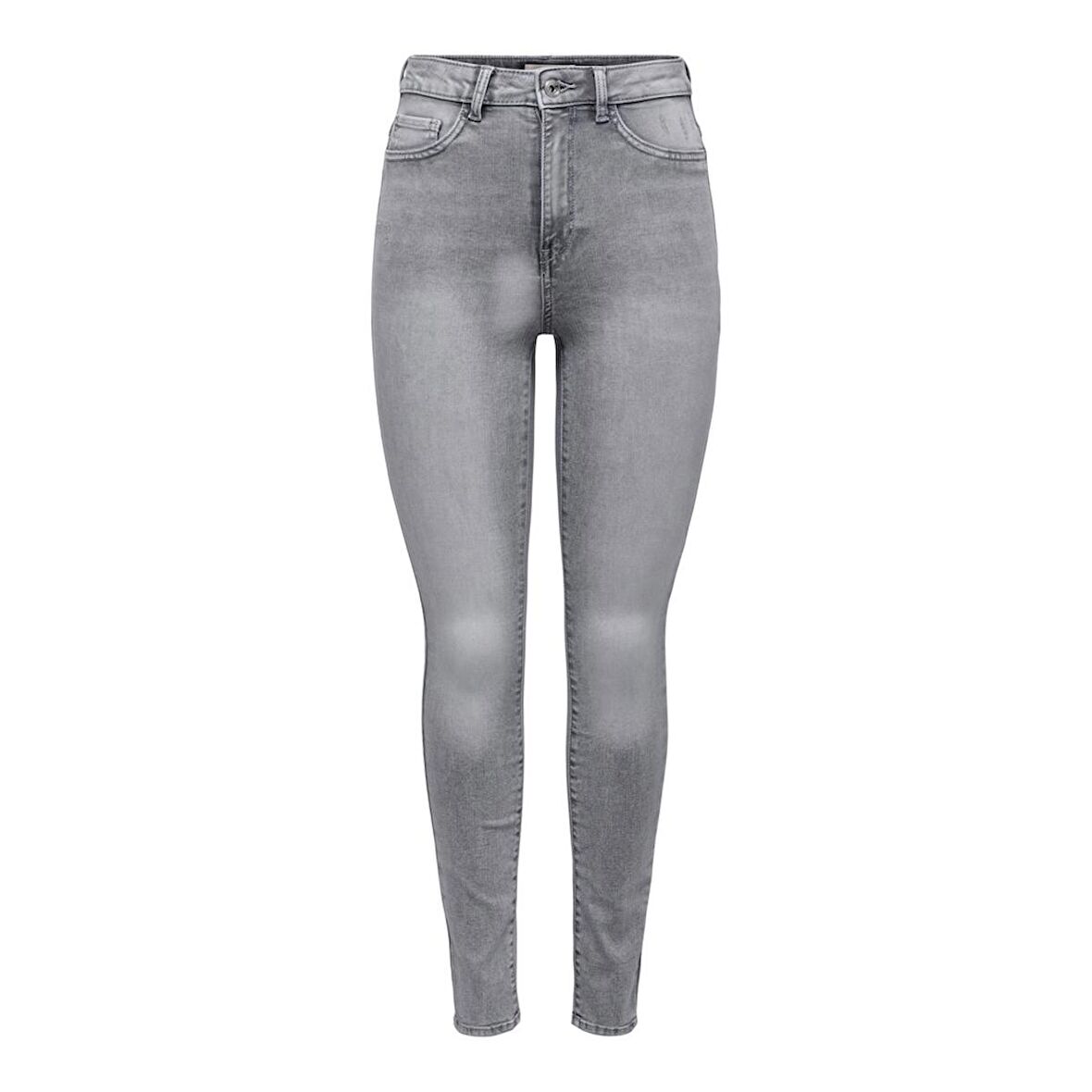Only Skinny Fit Dar Paça Gri Kadın Kot Pantolon 15292693
