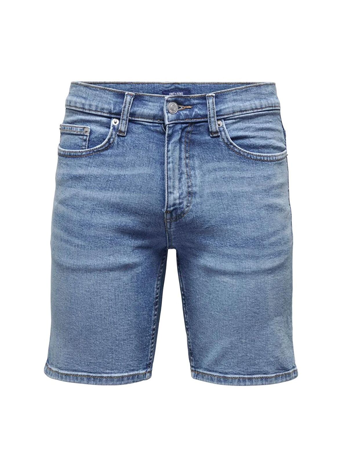 Only & Sons Normal Koyu Mavi Erkek Denim Şort ONSWEFT MBD 7625 PIM DNM SHORTS VD