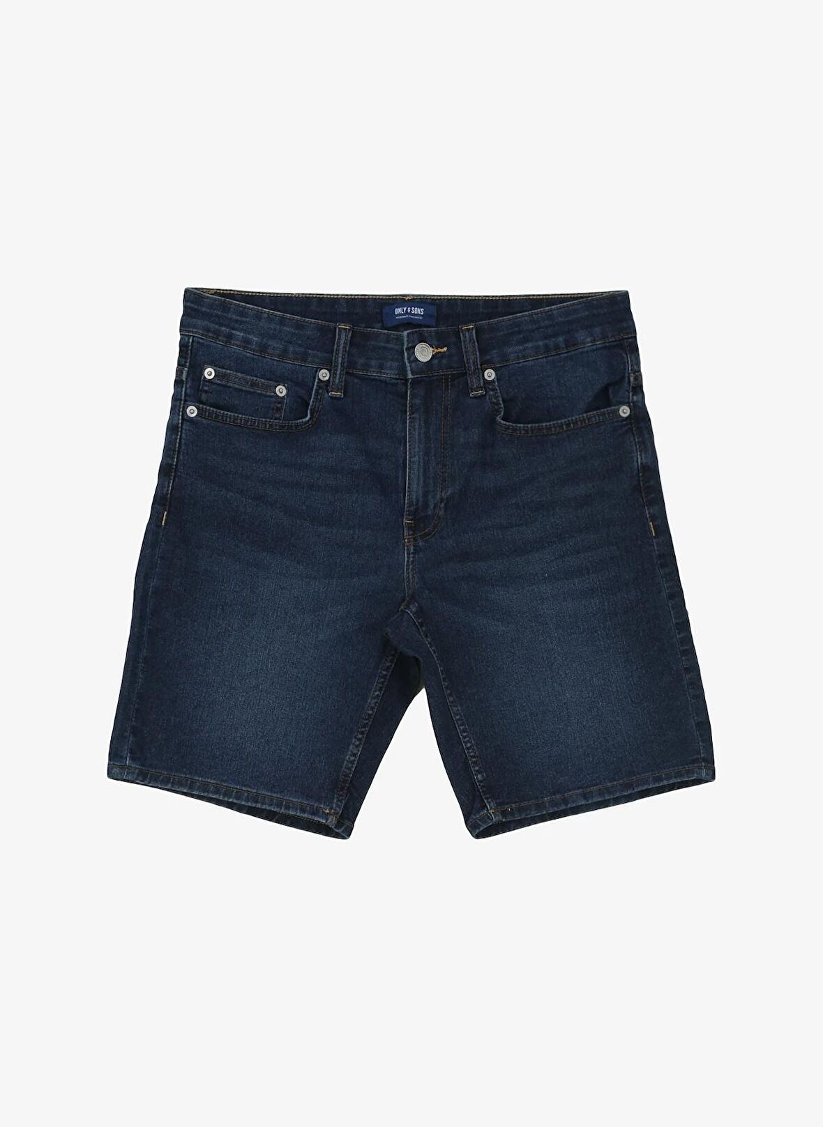 Only & Sons Normal Koyu Mavi Erkek Denim Şort ONSWEFT DBD 7626 PIM DNM SHORTS VD