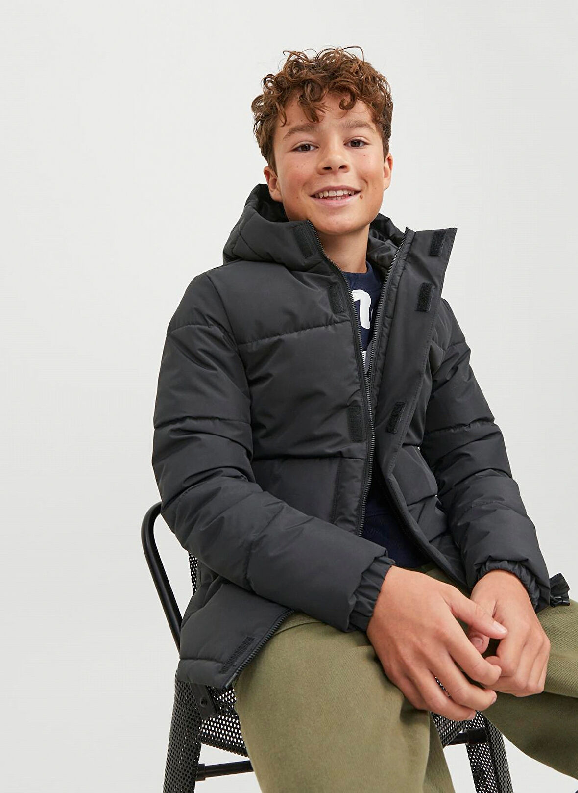 Jack & Jones Siyah Erkek Çocuk Şişme Mont 12246122