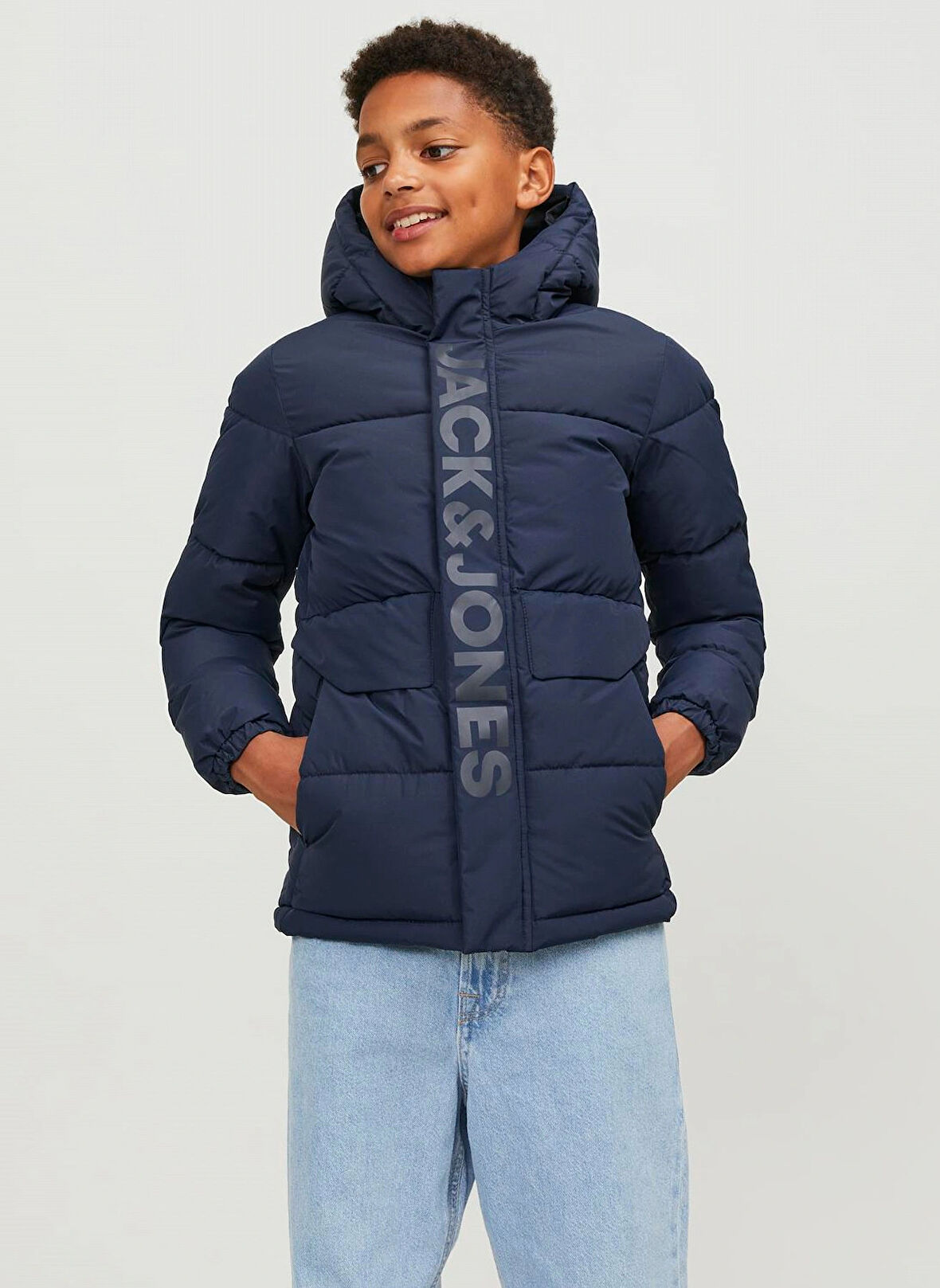 Jack & Jones Lacivert Erkek Çocuk Şişme Mont 12246122