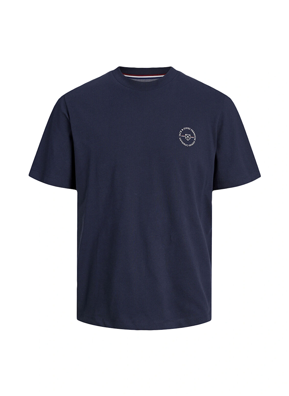 Jack & Jones Bisiklet Yaka Lacivert Erkek T-Shirt JPRBLUSHIELD SS TEE SG