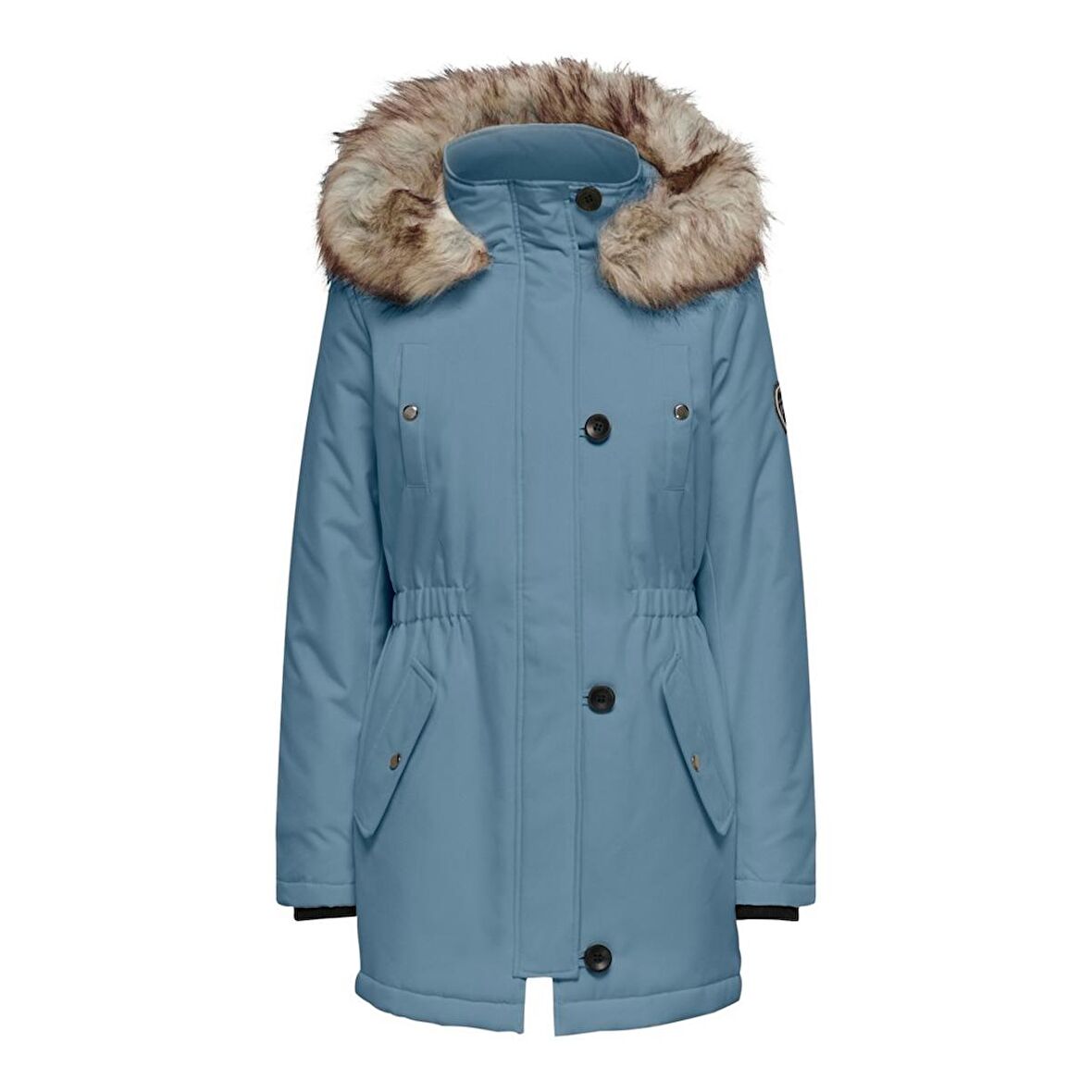 Only Kapüşonlu Mavi Kadın Parka 15304625