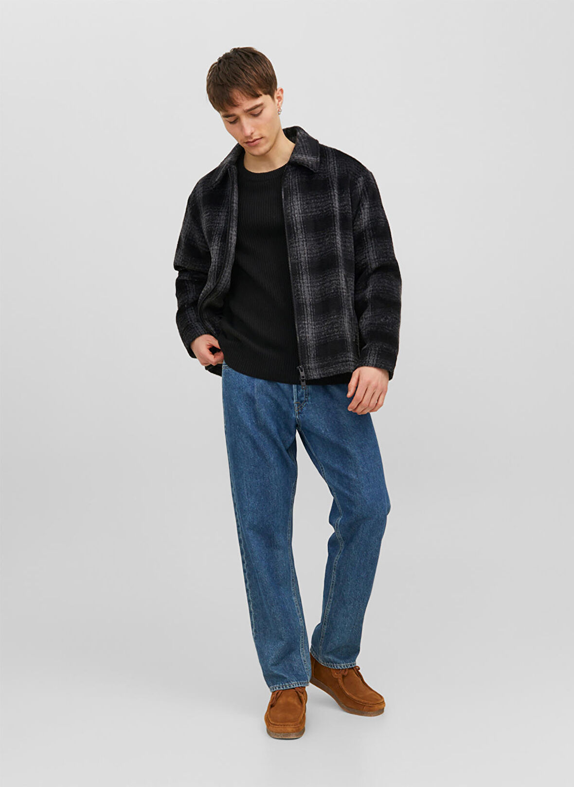 Jack & Jones Standart Siyah Erkek Ceket 12238915_JORCOLE JACKET LN