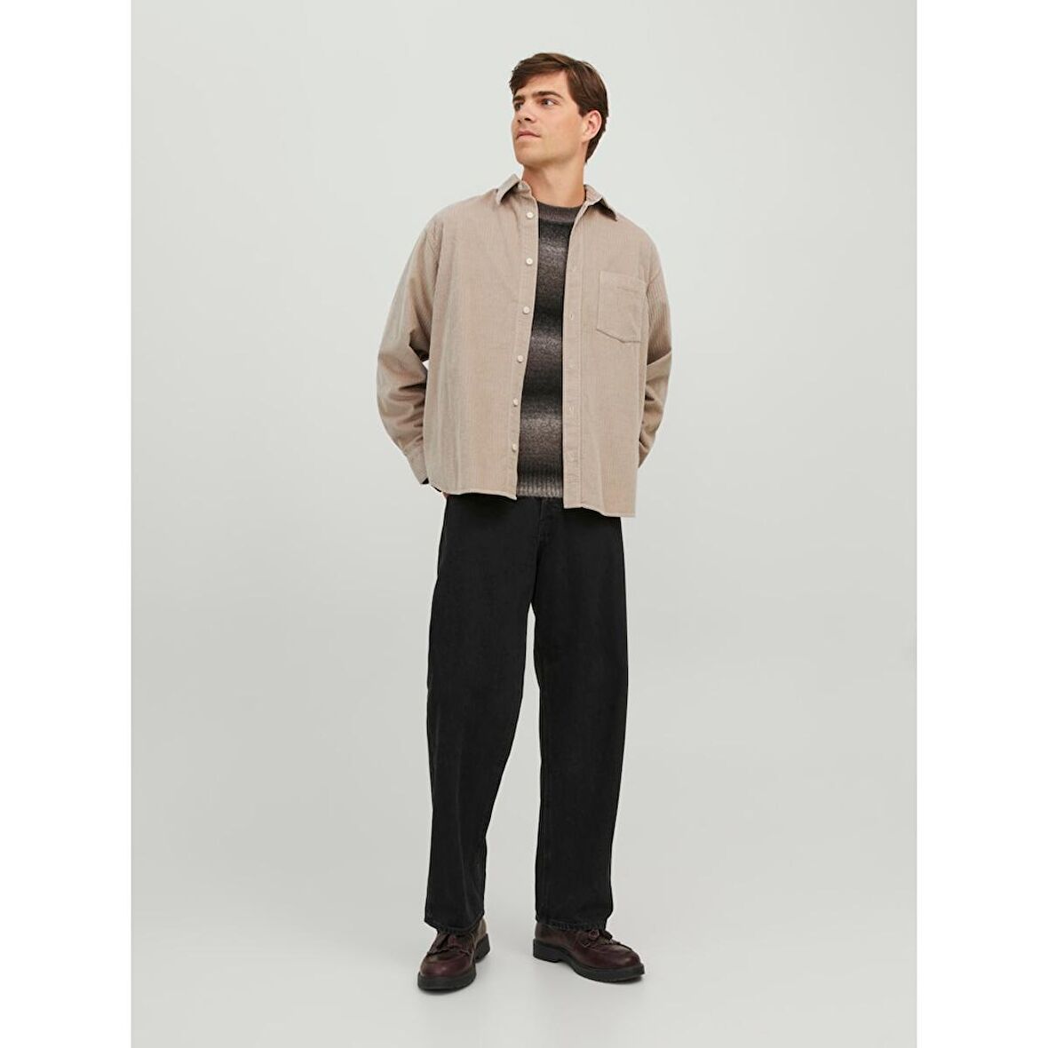 Jack&Jones Oversize Vizon Erkek Gömlek 12239321