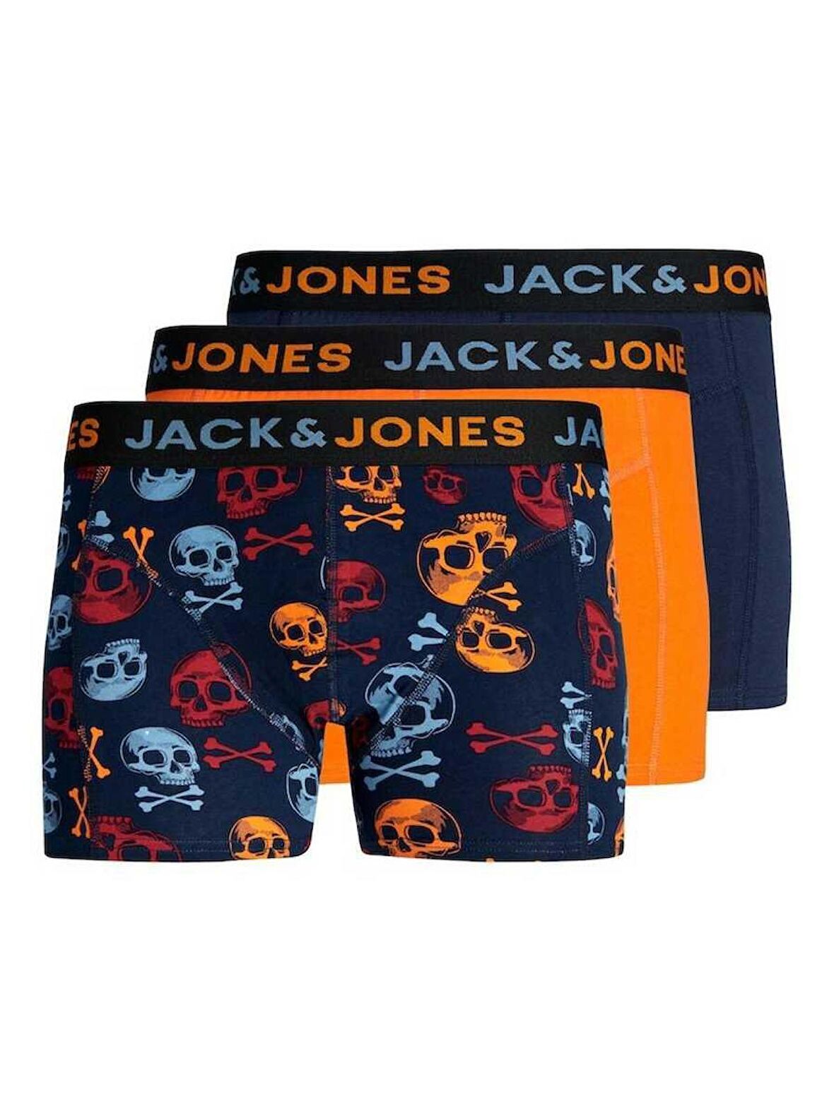 Jack & Jones Jacbone Skull Trunks 3 Pack Erkek Boxer