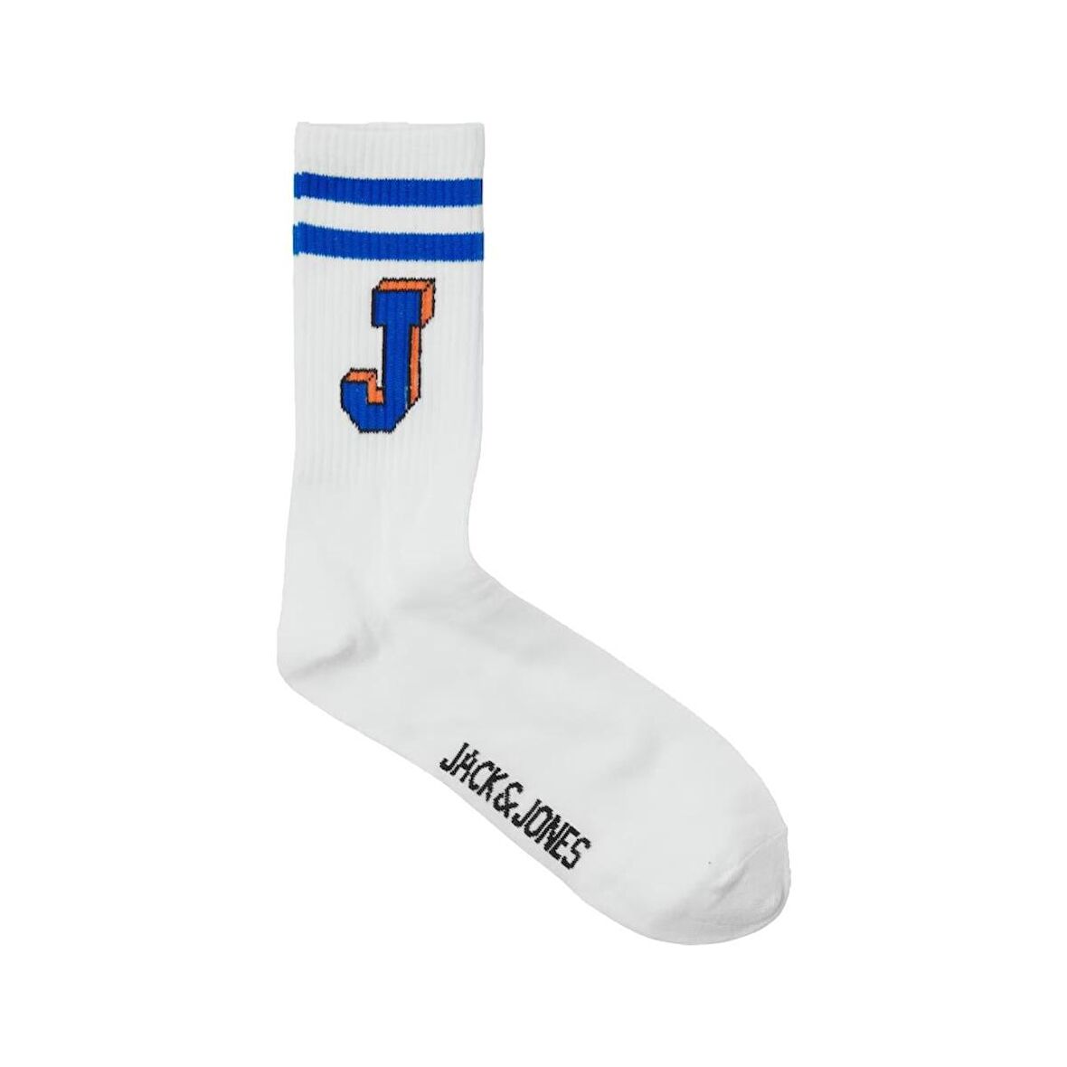 Jack & Jones 12250749 Jacsingle J Tennis Sock Sn Beyaz-Siyah