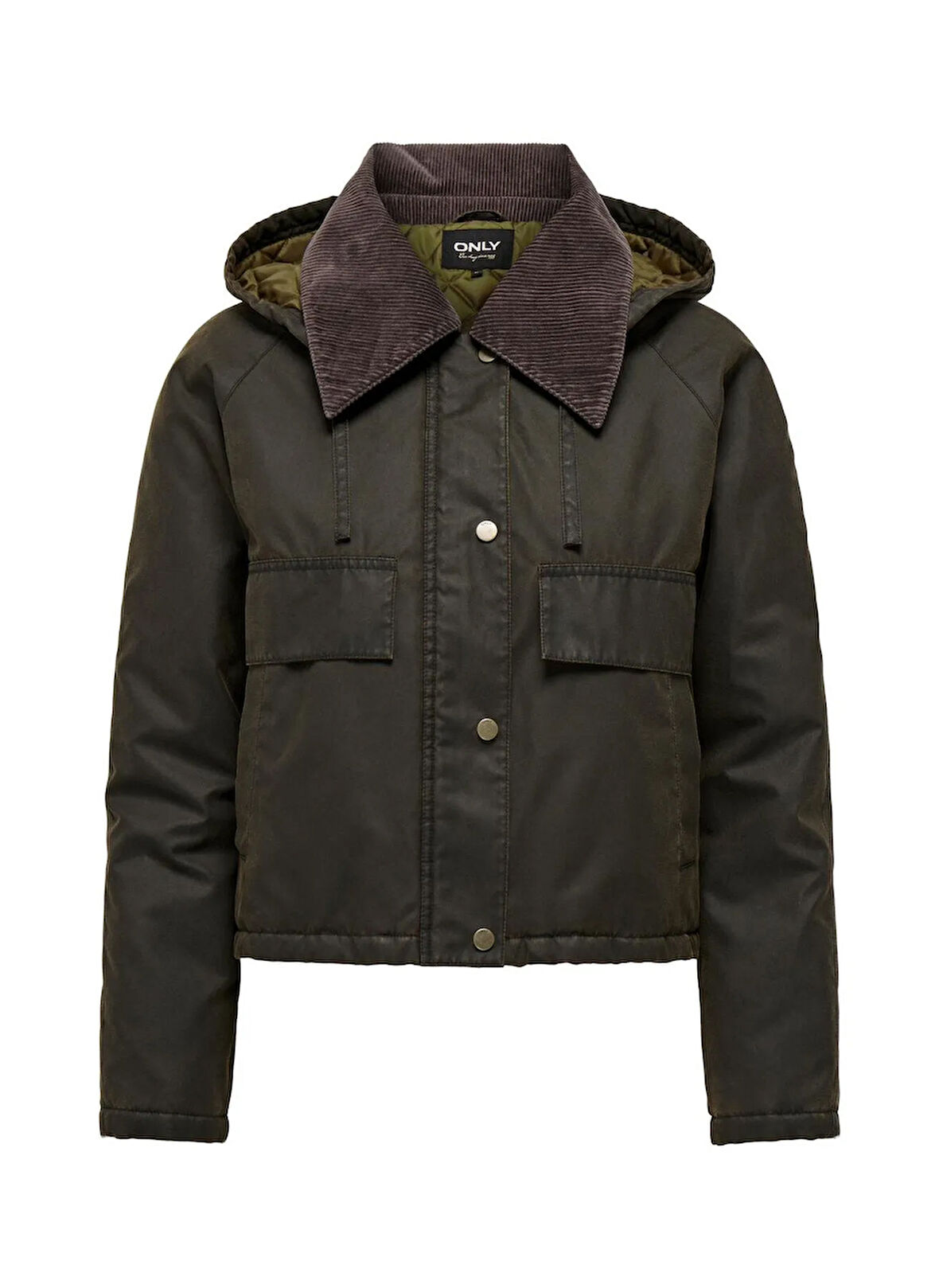 Only Koyu Kahve Kadın Mont ONLMOUNTAIN WASHED SHORT JACKET CS