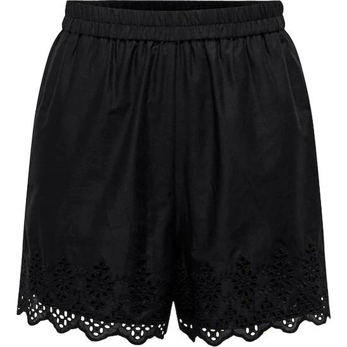 15313167 Only Onllou Lıfe Emb Loose Shorts Ptm Kadın Kot&Kanvas Şort Black