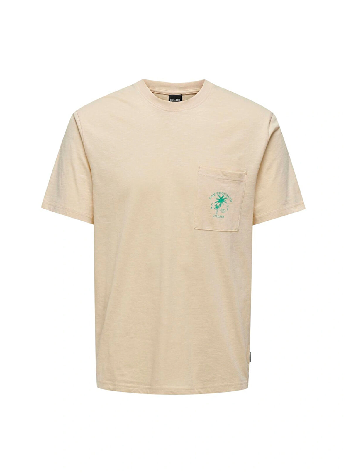 Only & Sons O Yaka Baskılı Pudra Erkek T-Shirt ONSKRISTOPHER REG POCKET SS TEE