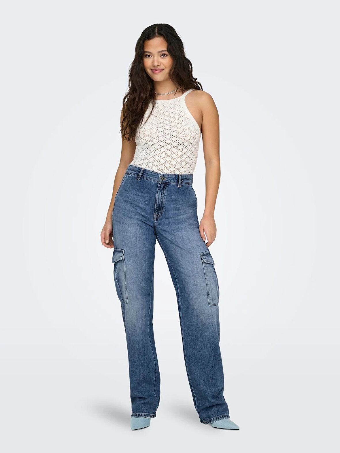 Only Onljune High Waisted Kadın Denim Pantolon