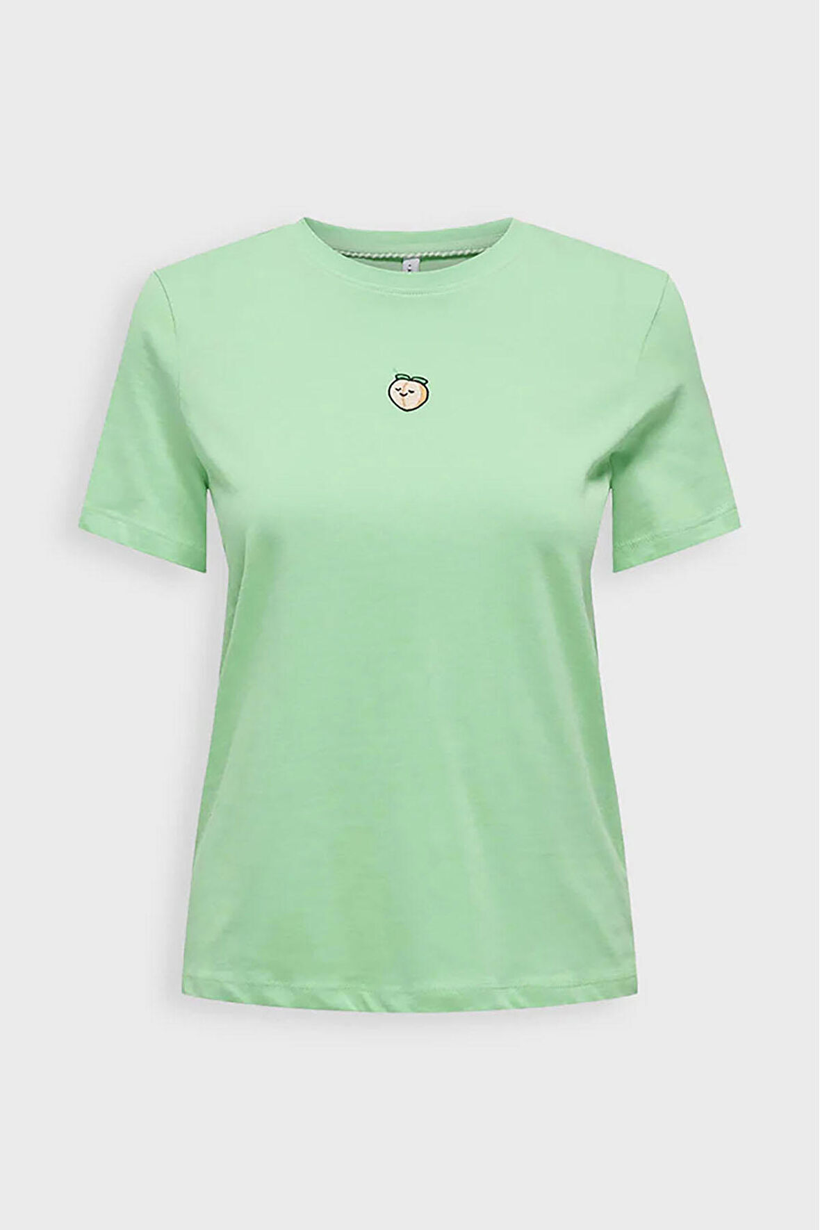 Only Kadın Onlfoodıe Baskı ve Yazı Detaylı Kısa Kol %100 Pamuk T-Shirt 15316728 Yeşil