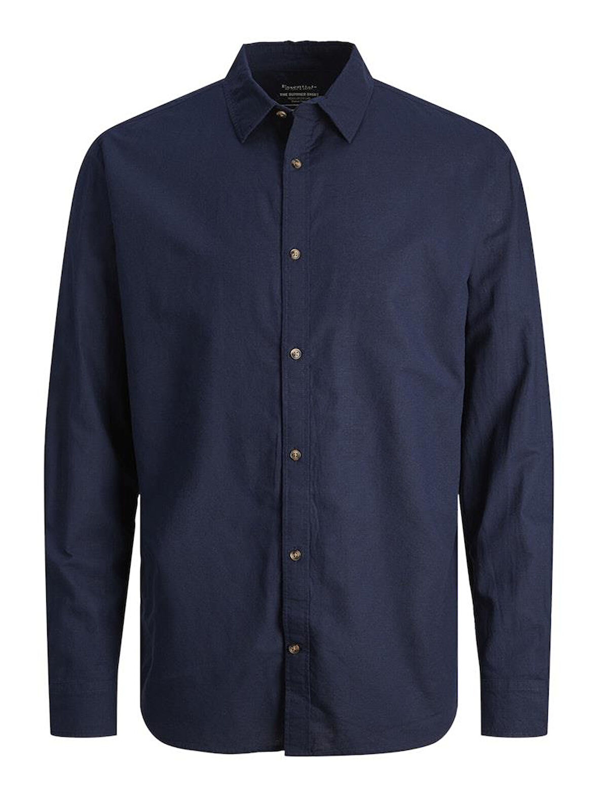 JJESUMMER LINEN BLEND SHIRT LS SN Navy