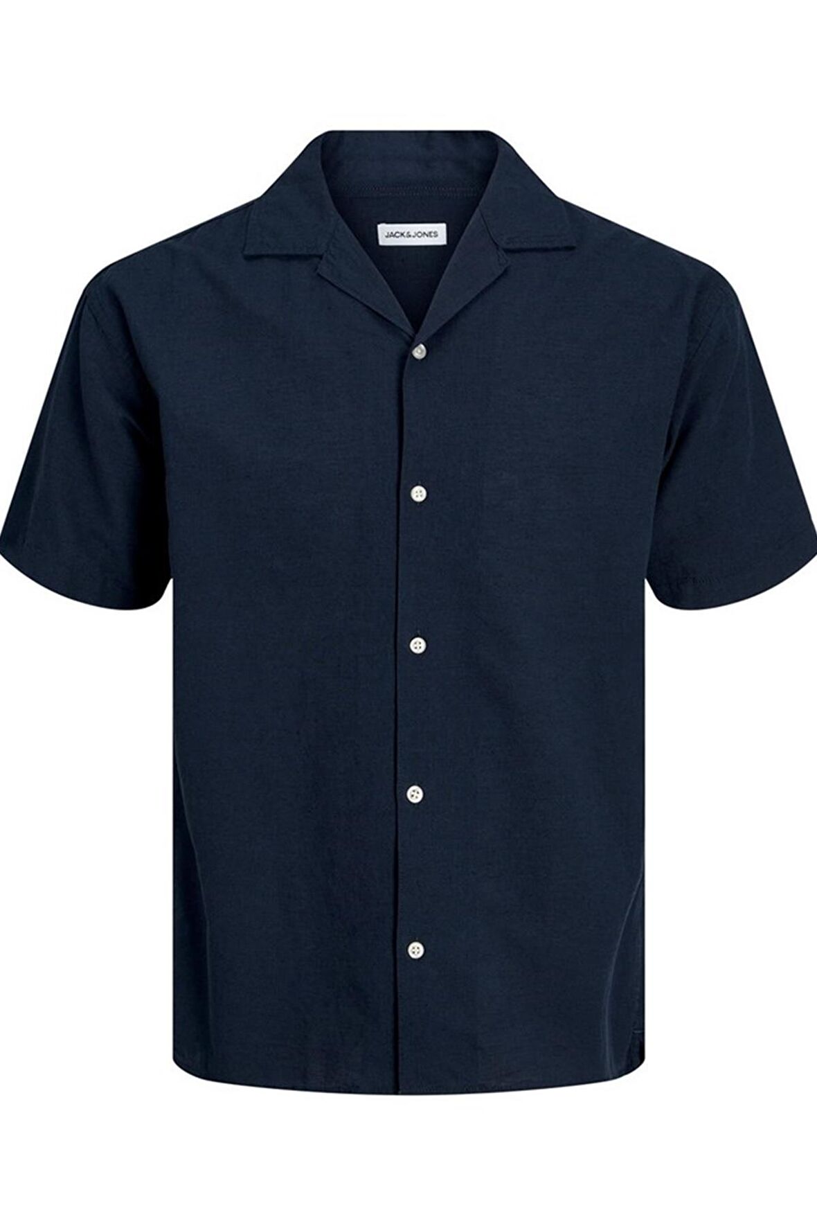 JACK&JONES JJLINEN BLEND RESORT SHIRT SS 12248594 LACİVERT