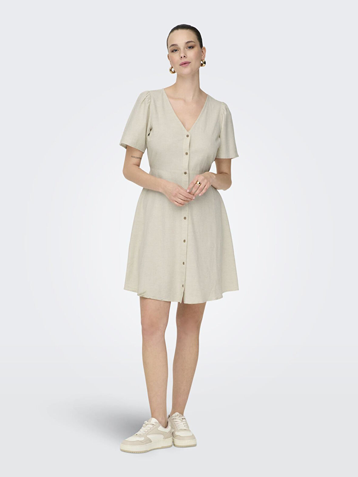 ONLY ONLVITA Kadın Mini Elbise – Yazlık, Hafif Kumaş, Rahat Kalıp 