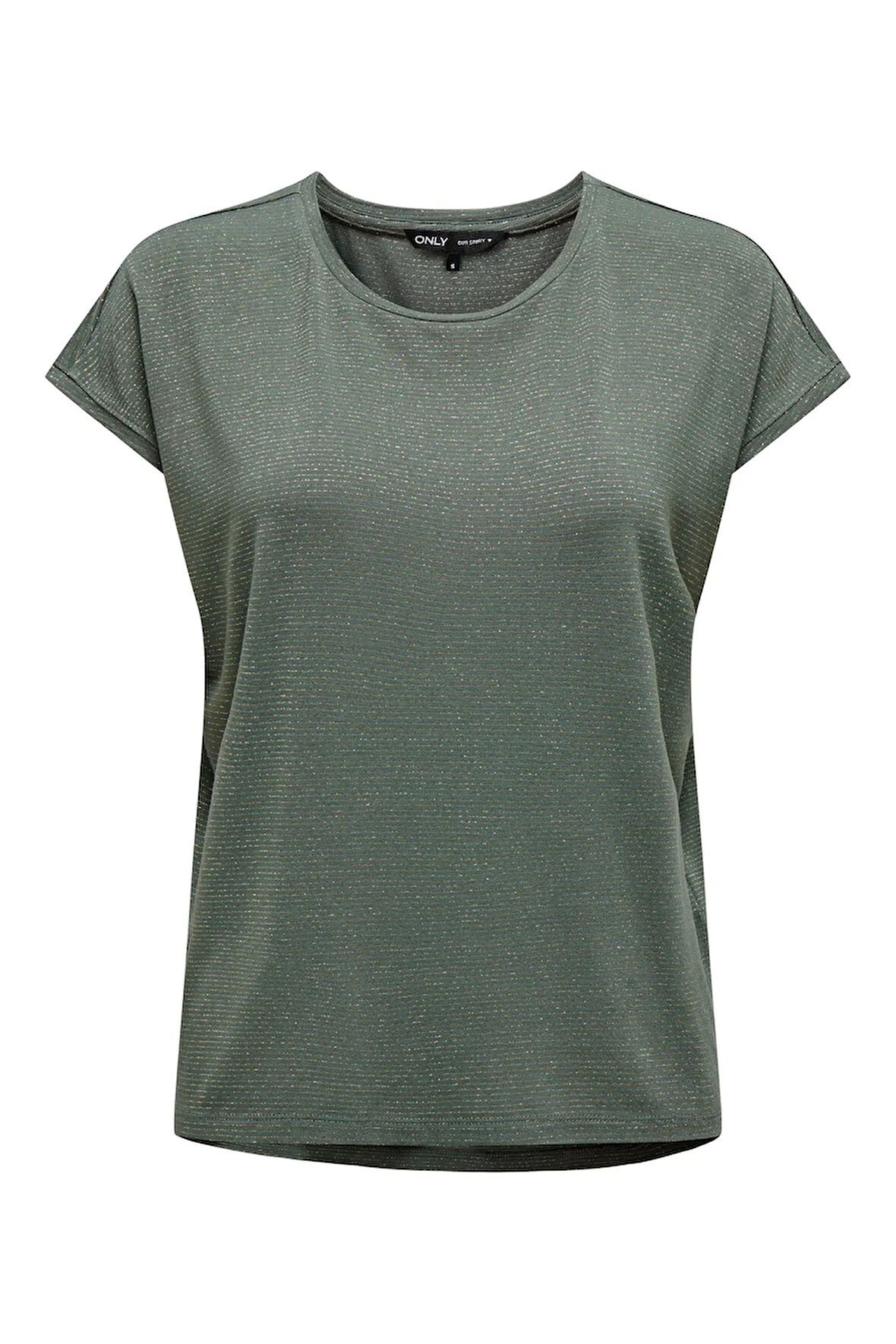 Only Kadın Onlclaudıa Bisiklet Yaka Kısa Kollu T-Shirt 15318422 Haki