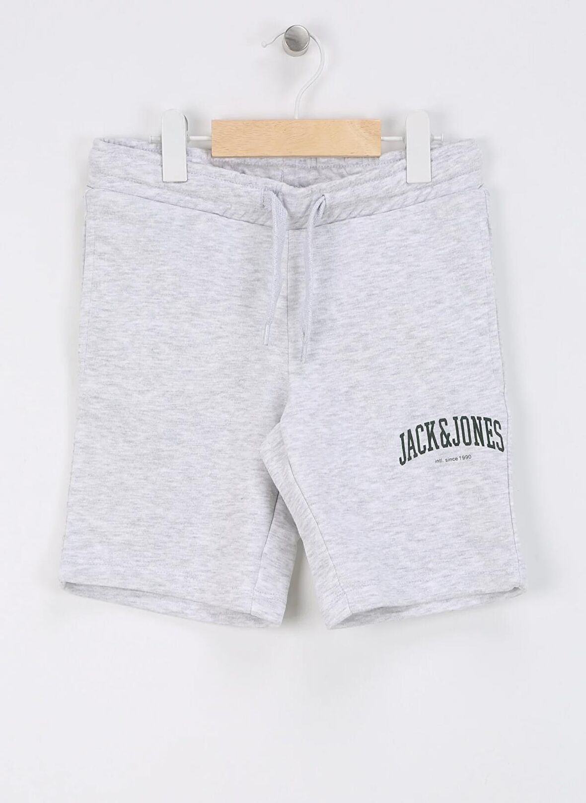 Jack & Jones Bağlamalı Bel Normal Beyaz Erkek Şort JPSTJOSH SWEAT SHORTS AMT JNR