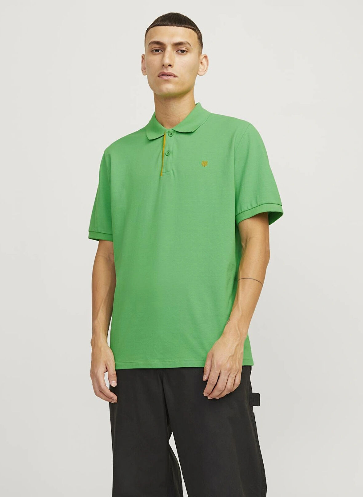 Jack & Jones Polo Yaka Yeşil Erkek T-Shirt JPRBLASAINZ SS POLO