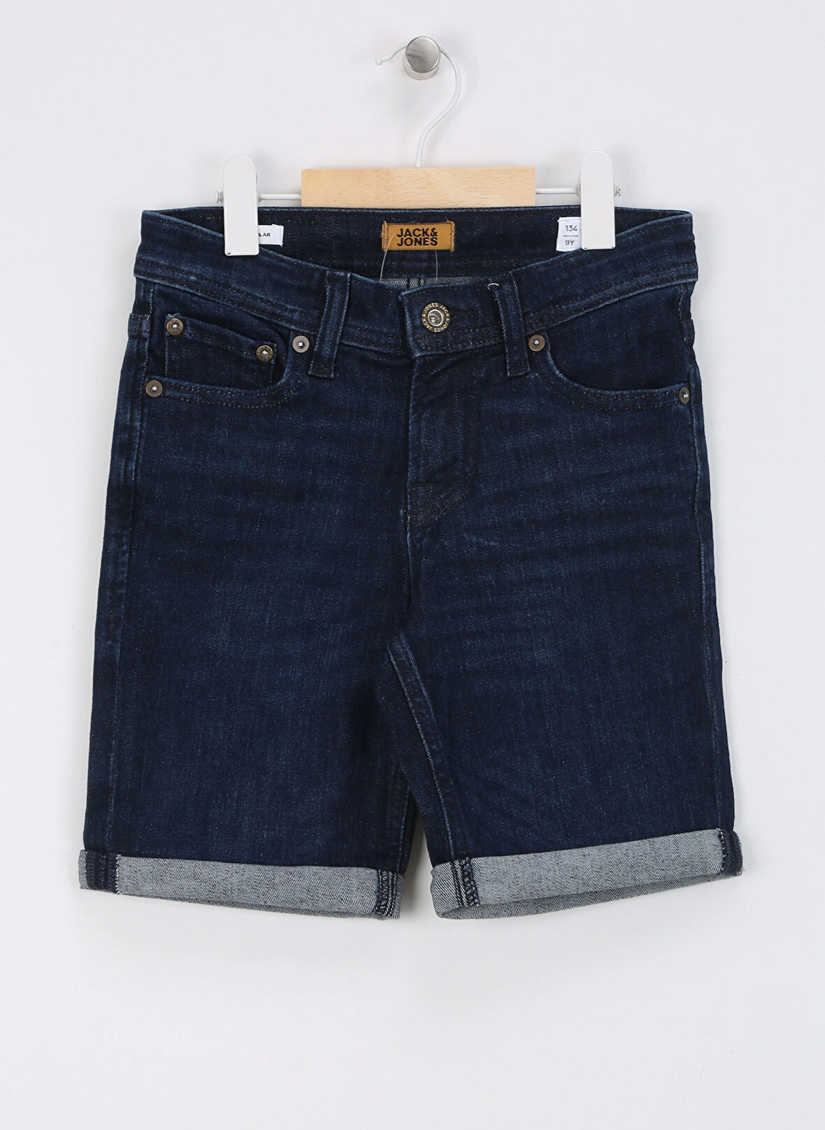 Jack & Jones Normal Bel Normal Açık Mavi Erkek Çocuk Denim Şort JJIRICK JJORIGINAL SHORTS AM 600 JN