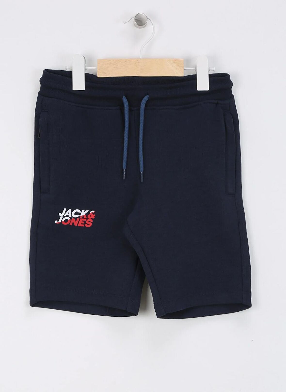 Jack & Jones Bağlamalı Bel Normal Lacivert Erkek Şort JPSTKOBBEROE SWEAT SHORTS JNR