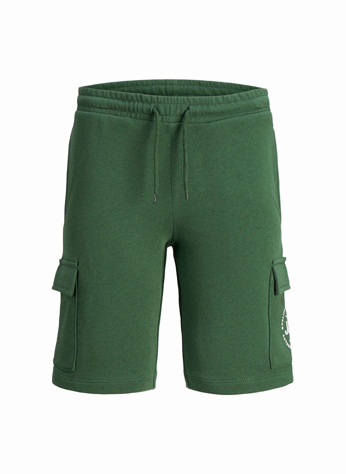 Jack & Jones Bağlamalı Bel Normal Koyu Yeşil Erkek Şort JPSTSWIFT CARGO SWEAT SHORTS AUT JN