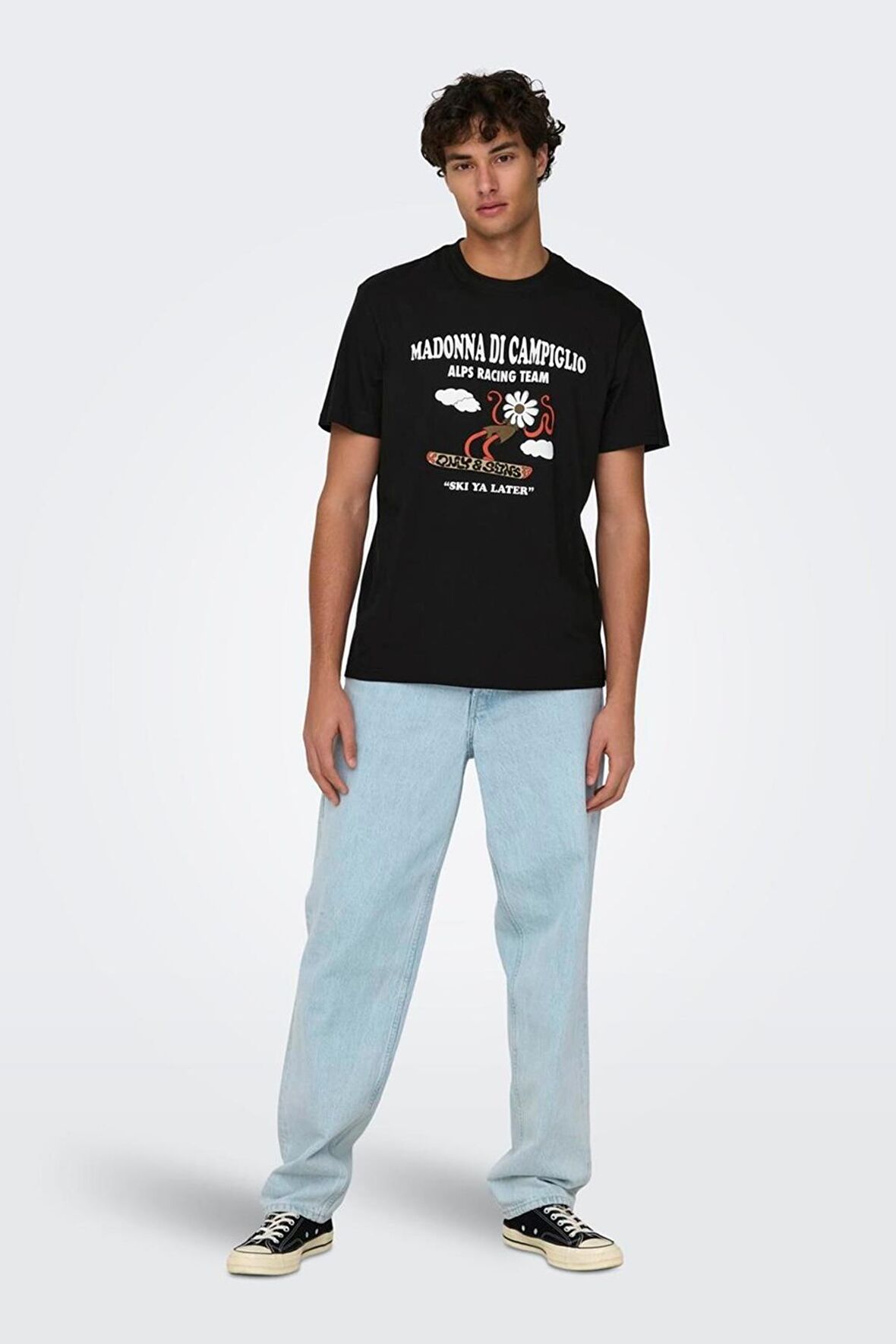 ONLY & SONS ONSLOGAN LIFE REG FUNNY SS TEE 22028178 SİYAH