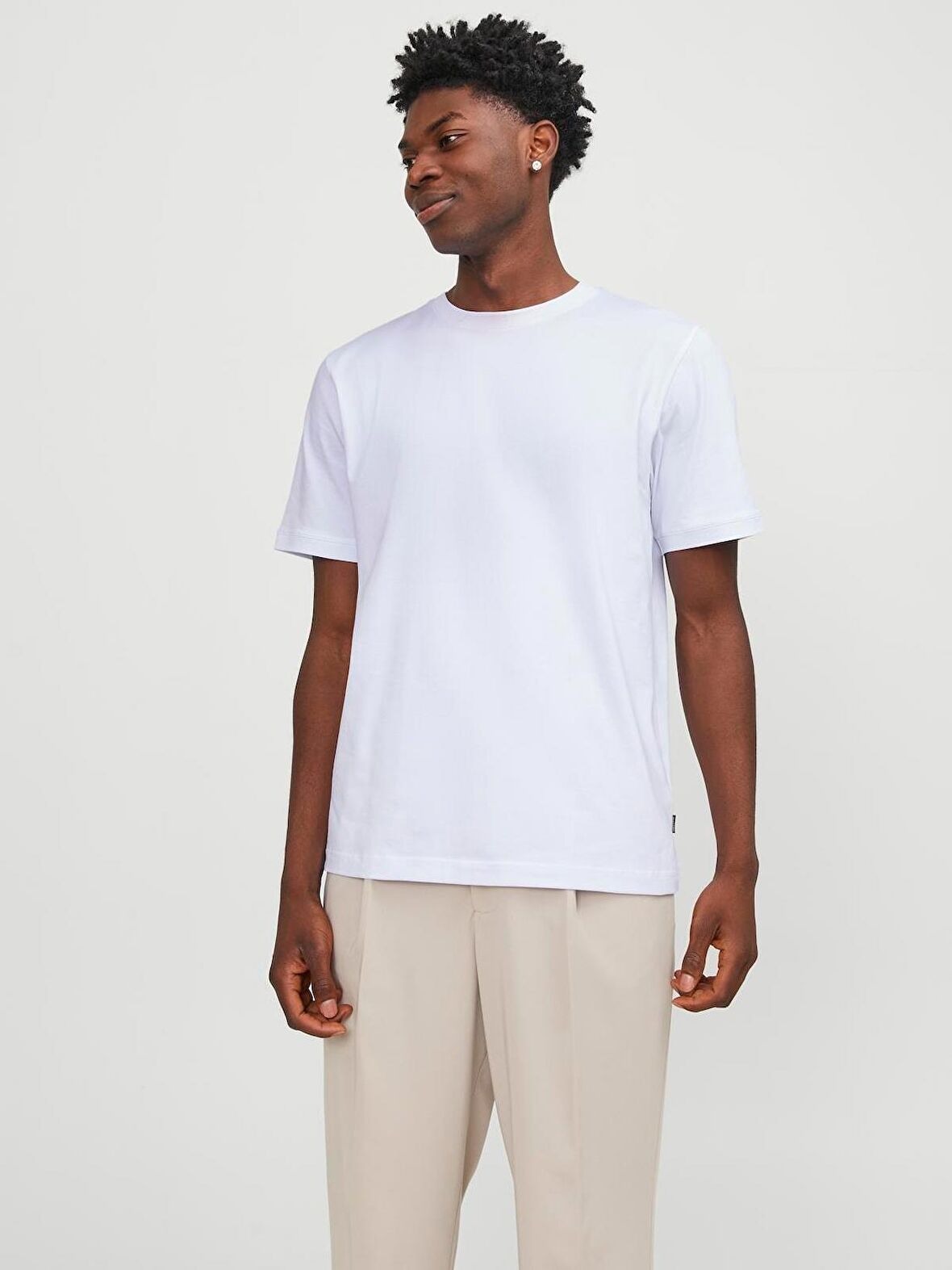 Jack & Jones Erkek Rahat Kesim Basic T-shirt - 12254412