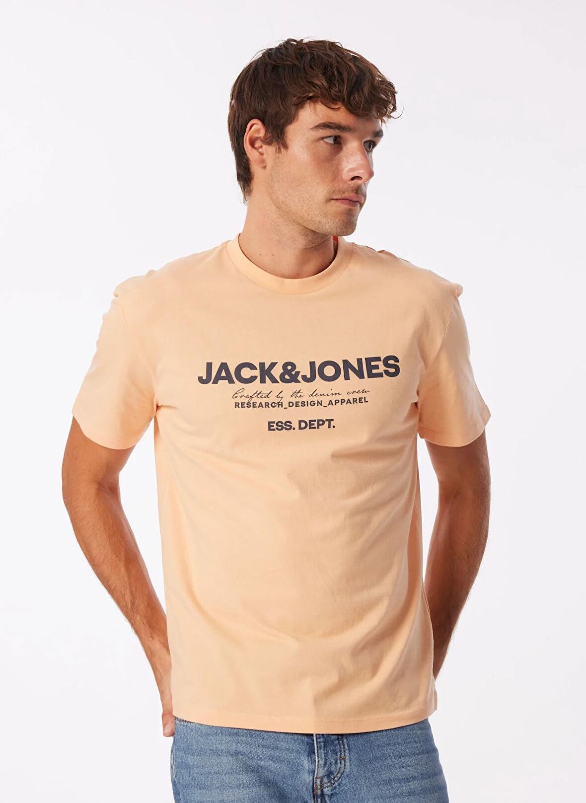 Jack & Jones Bisiklet Yaka Turuncu Erkek T-Shirt JJGALE TEE SS O-NECK LN