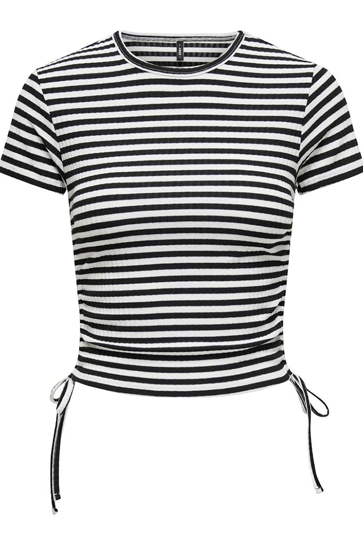 ONLY ONLWENDY S/S RUCHING TOP JRS 15284982 SİYAH