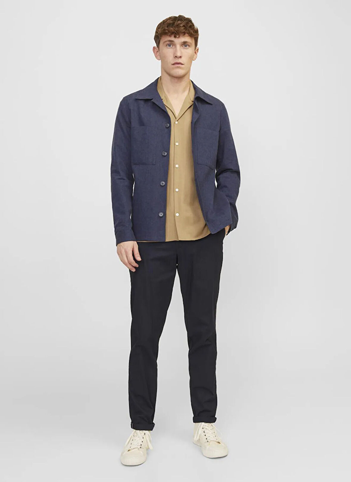 Jack & Jones Normal Bel Normal Paça Lacivert Erkek Pantolon JPSTACE JJSUMMER CHINO2