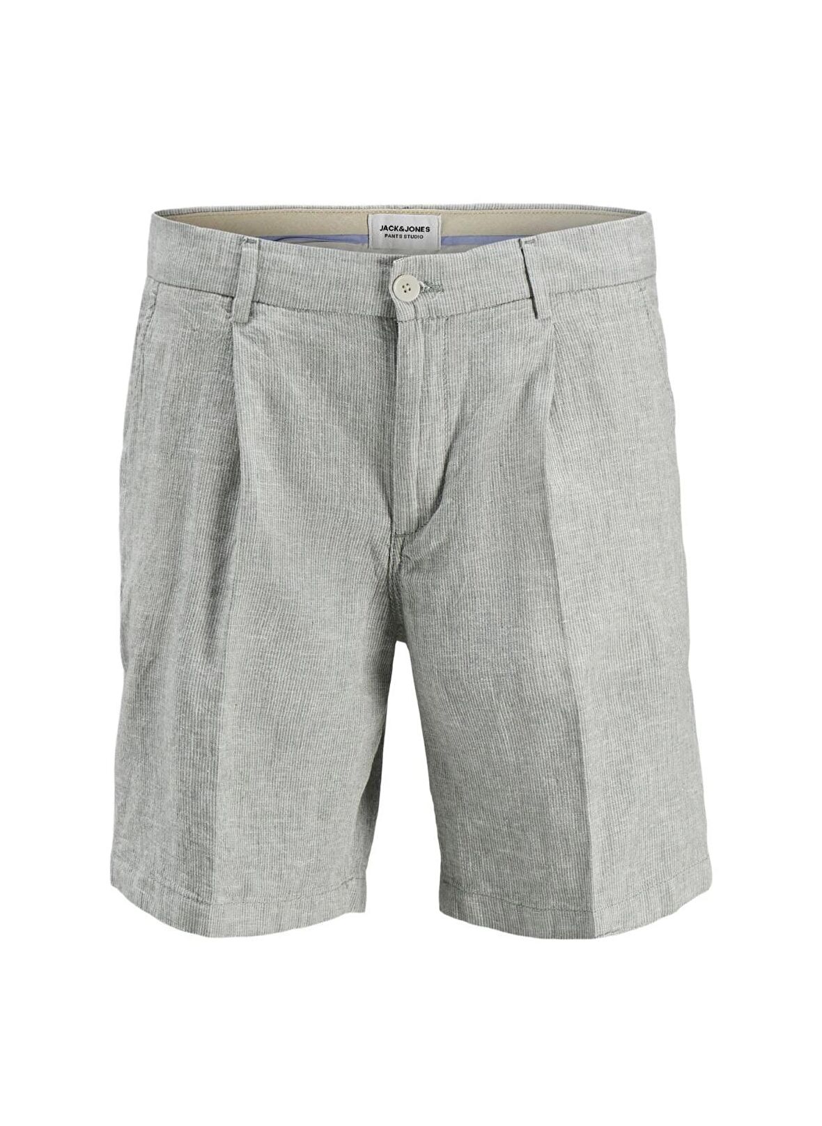 Jack & Jones Haki Erkek Tapered Fit Chino Şort JPSTACE JJCAIRO LINEN BLEND